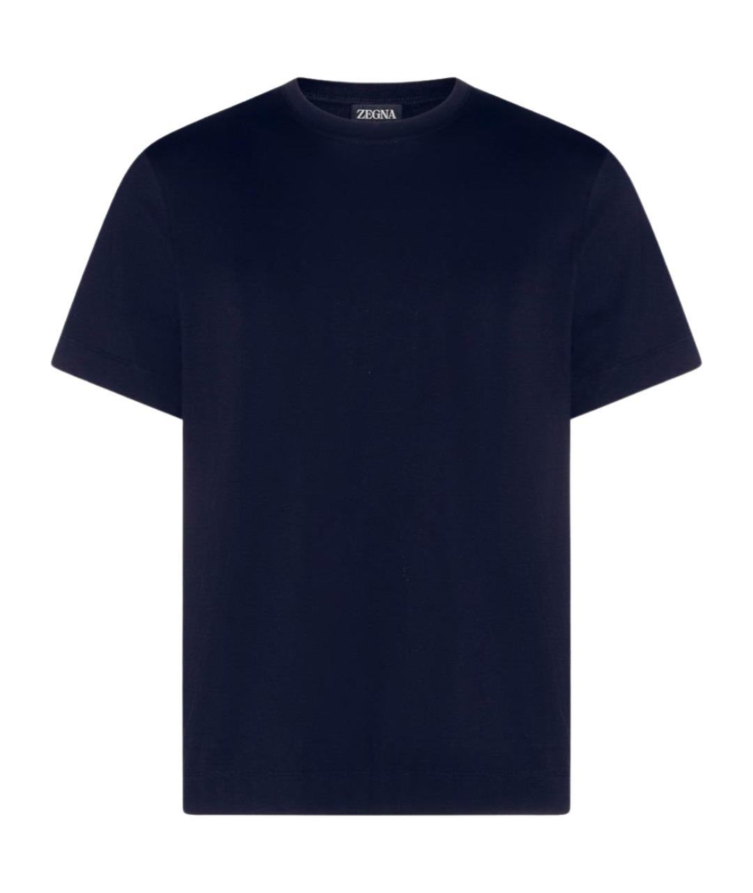 ZEGNA Синяя хлопковая футболка, фото 1