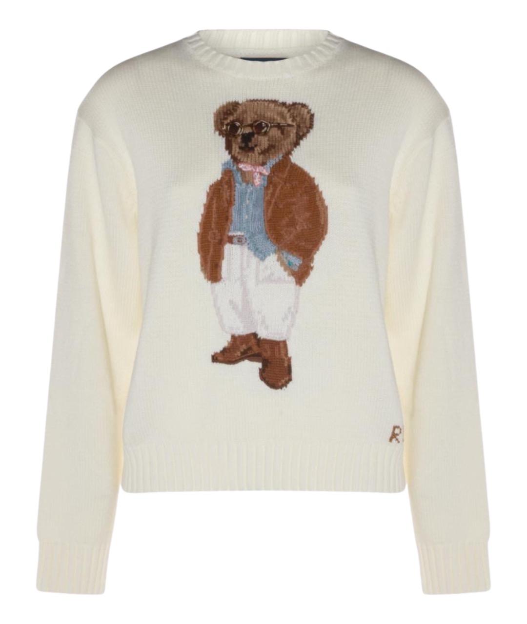 POLO RALPH LAUREN Белый хлопковый джемпер / свитер, фото 1