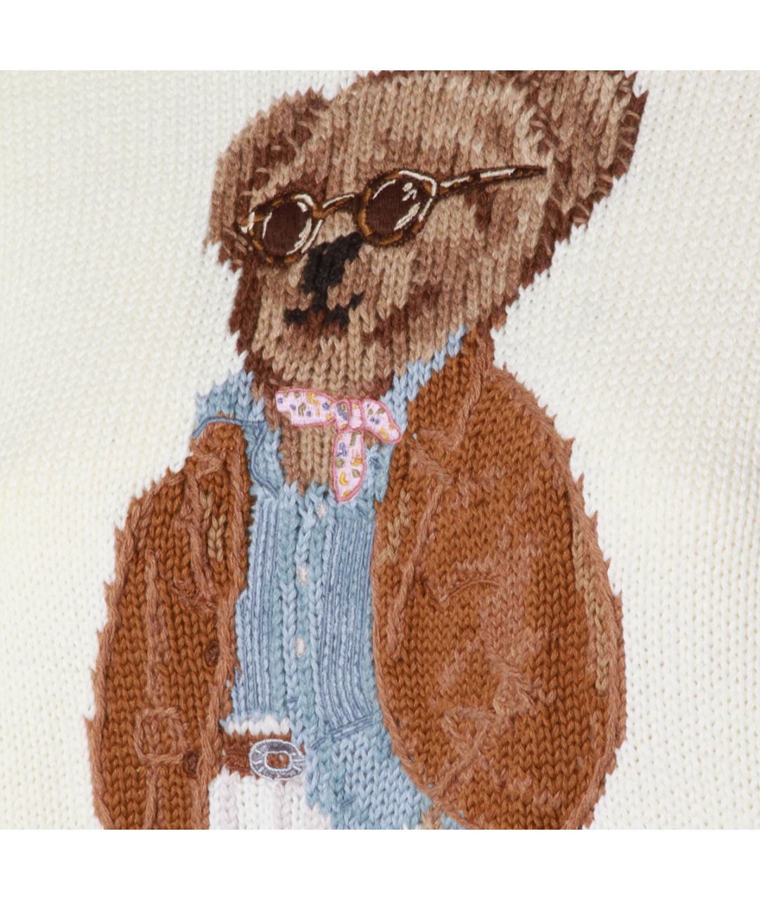 POLO RALPH LAUREN Белый хлопковый джемпер / свитер, фото 4