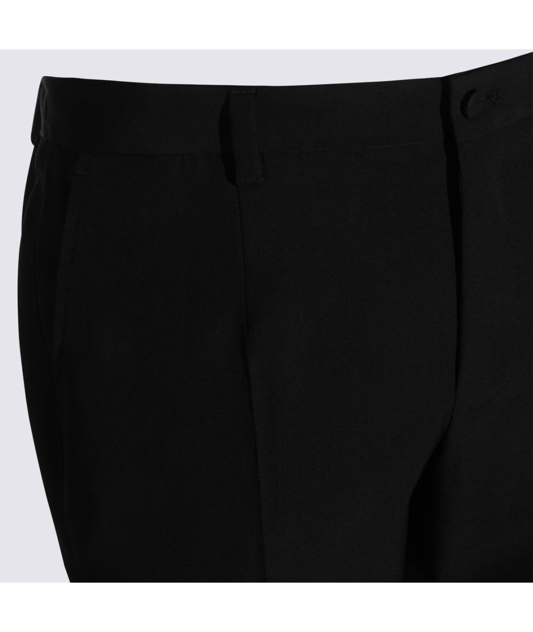 DOLCE&GABBANA Черные шерстяные классические брюки, фото 3