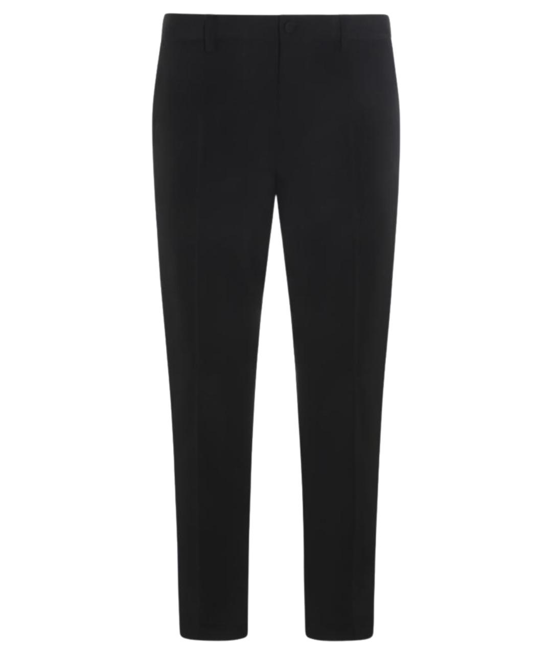 DOLCE&GABBANA Черные шерстяные классические брюки, фото 1