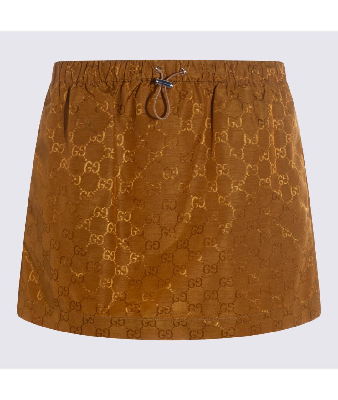 GUCCI Бежевая юбка мини, фото 4