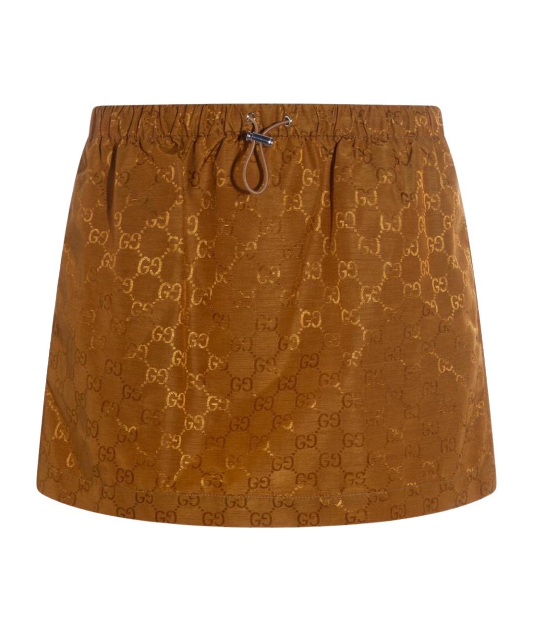 GUCCI Бежевая юбка мини, фото 1