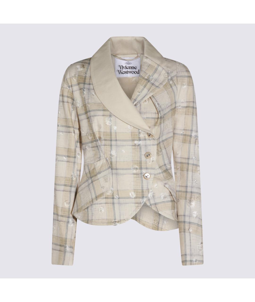 VIVIENNE WESTWOOD Бежевый хлопковый жакет/пиджак, фото 5