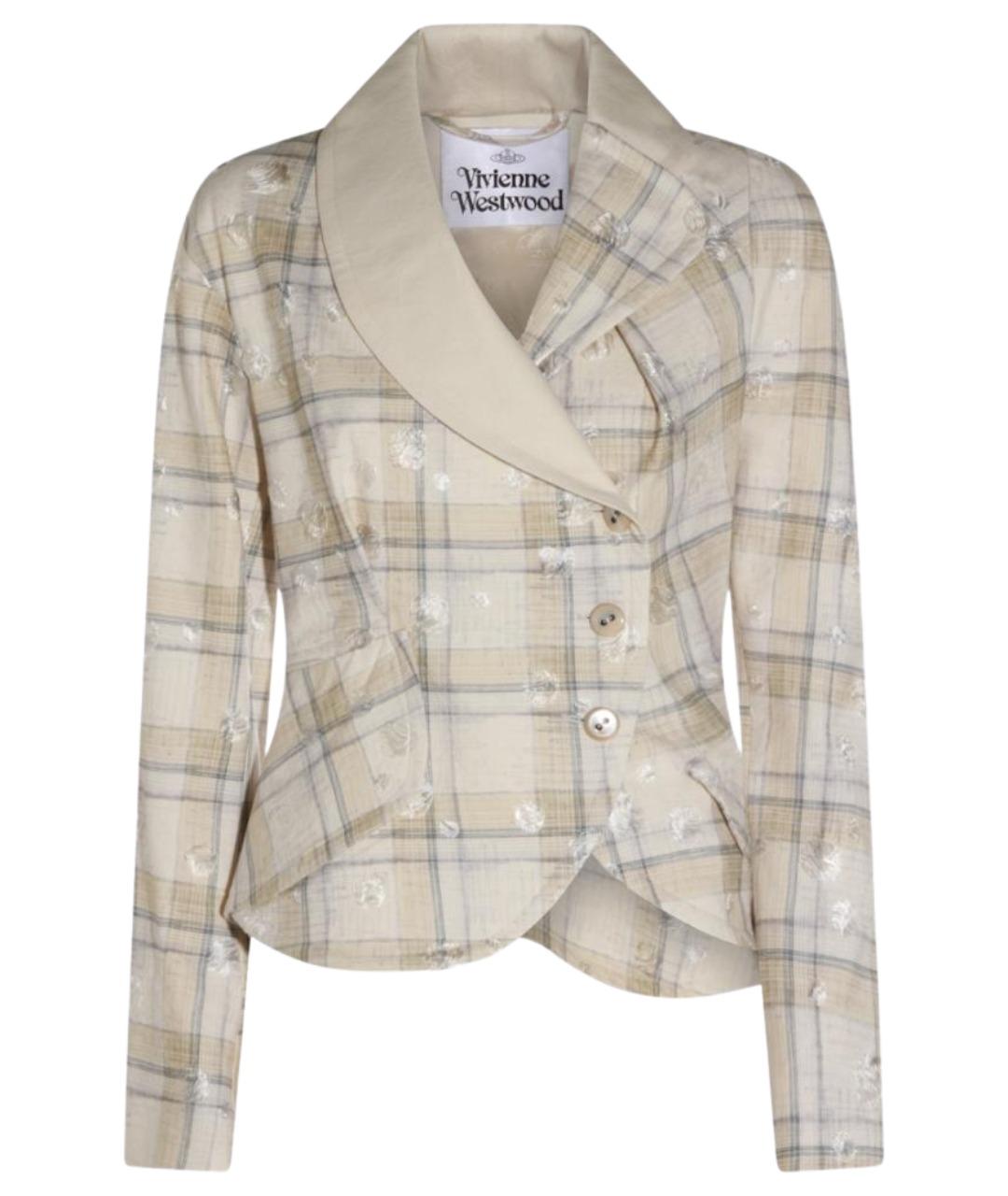 VIVIENNE WESTWOOD Бежевый хлопковый жакет/пиджак, фото 1