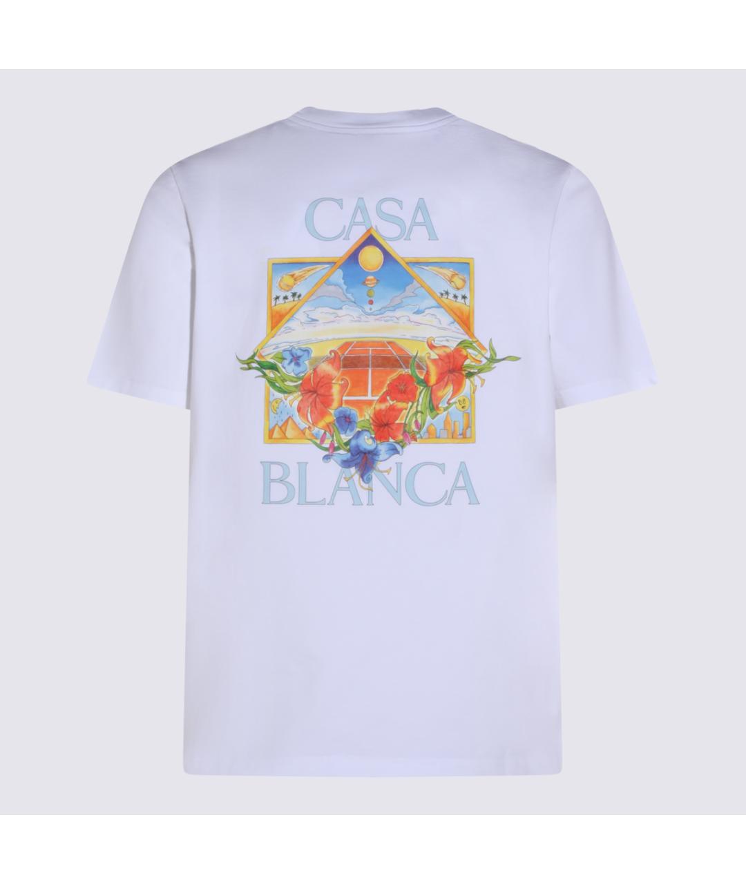 CASABLANCA Белая хлопковая футболка, фото 2