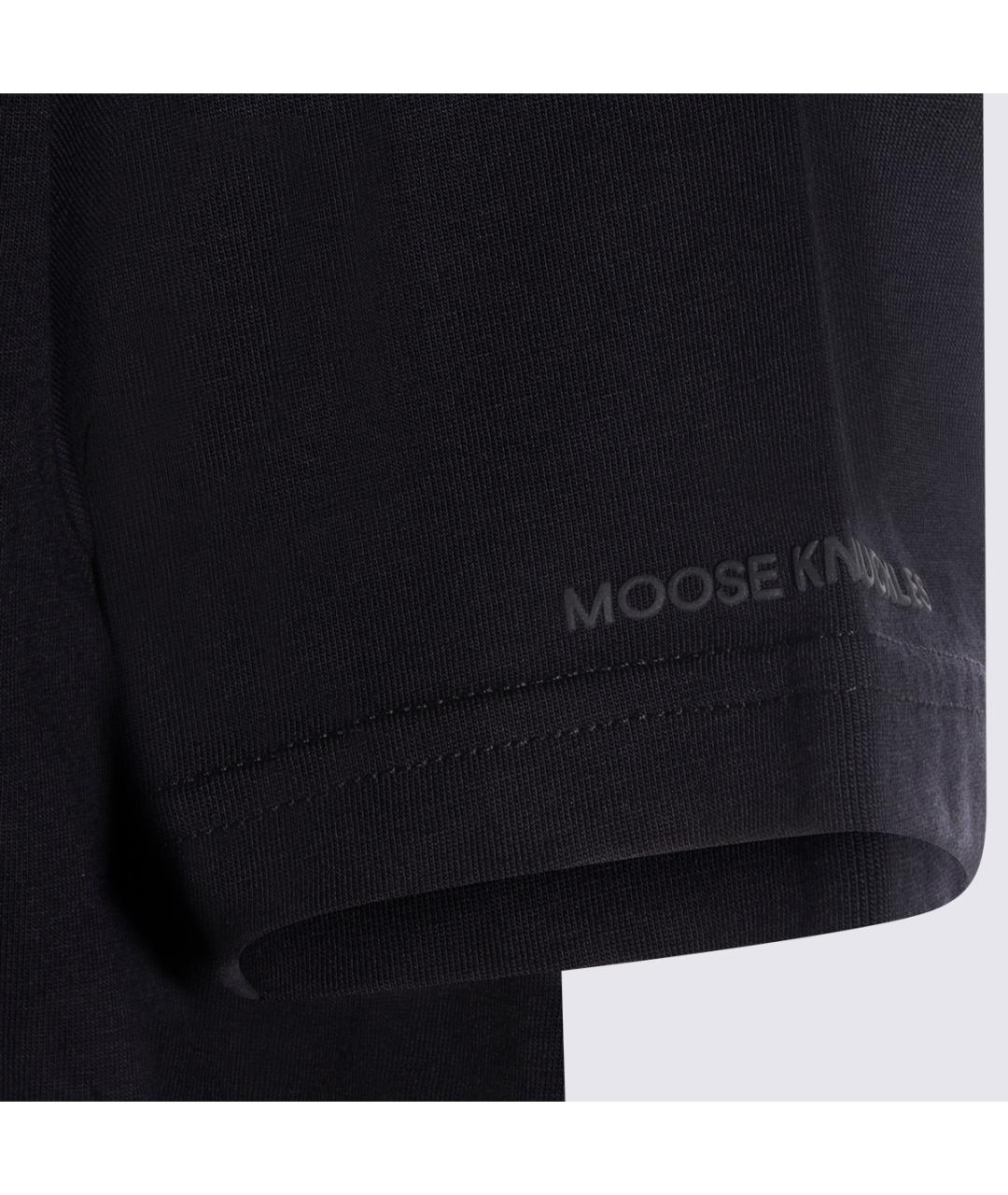 MOOSE KNUCKLES Черная хлопковая футболка, фото 4
