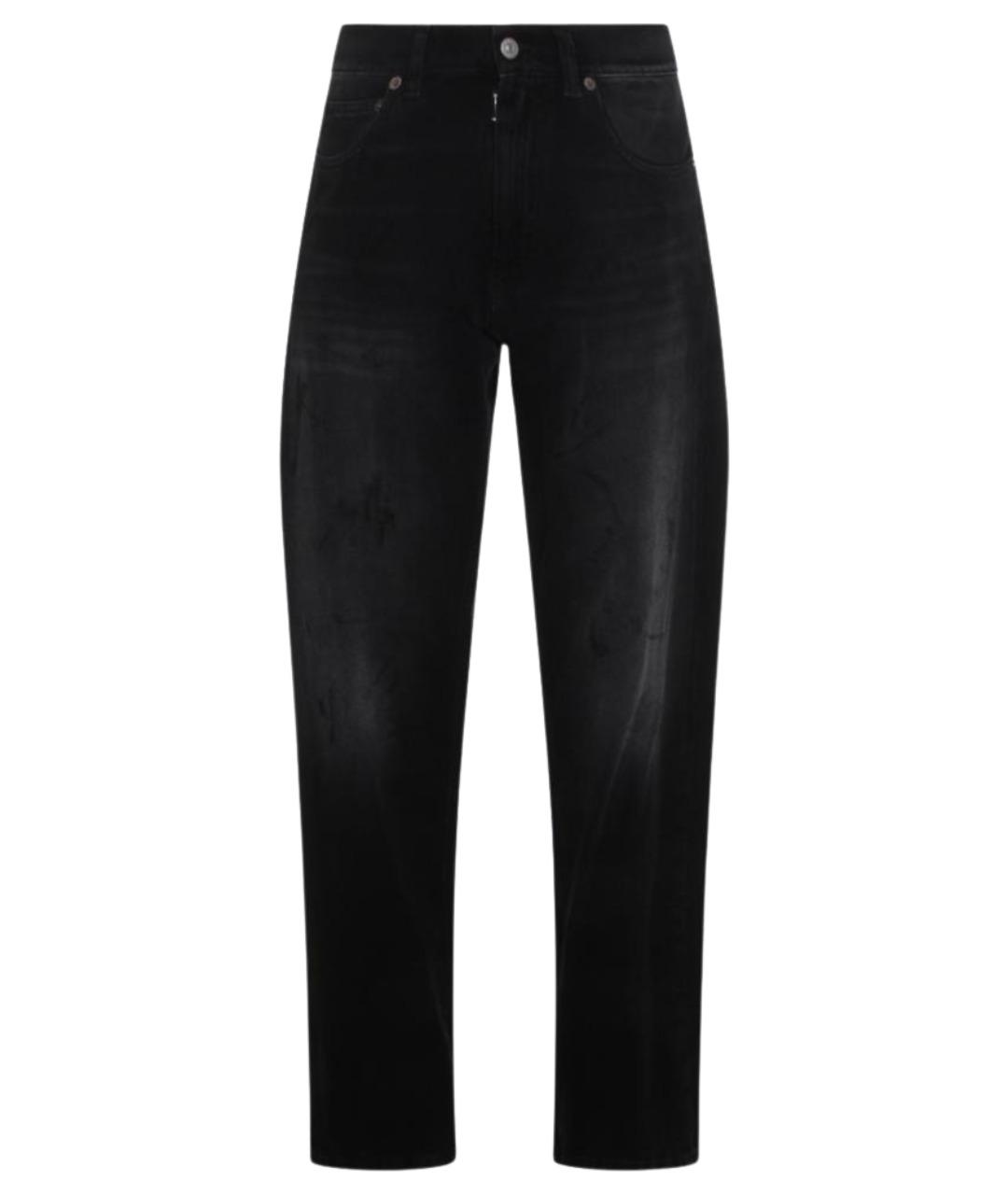 MM6 MAISON MARGIELA Черные хлопковые прямые джинсы, фото 1