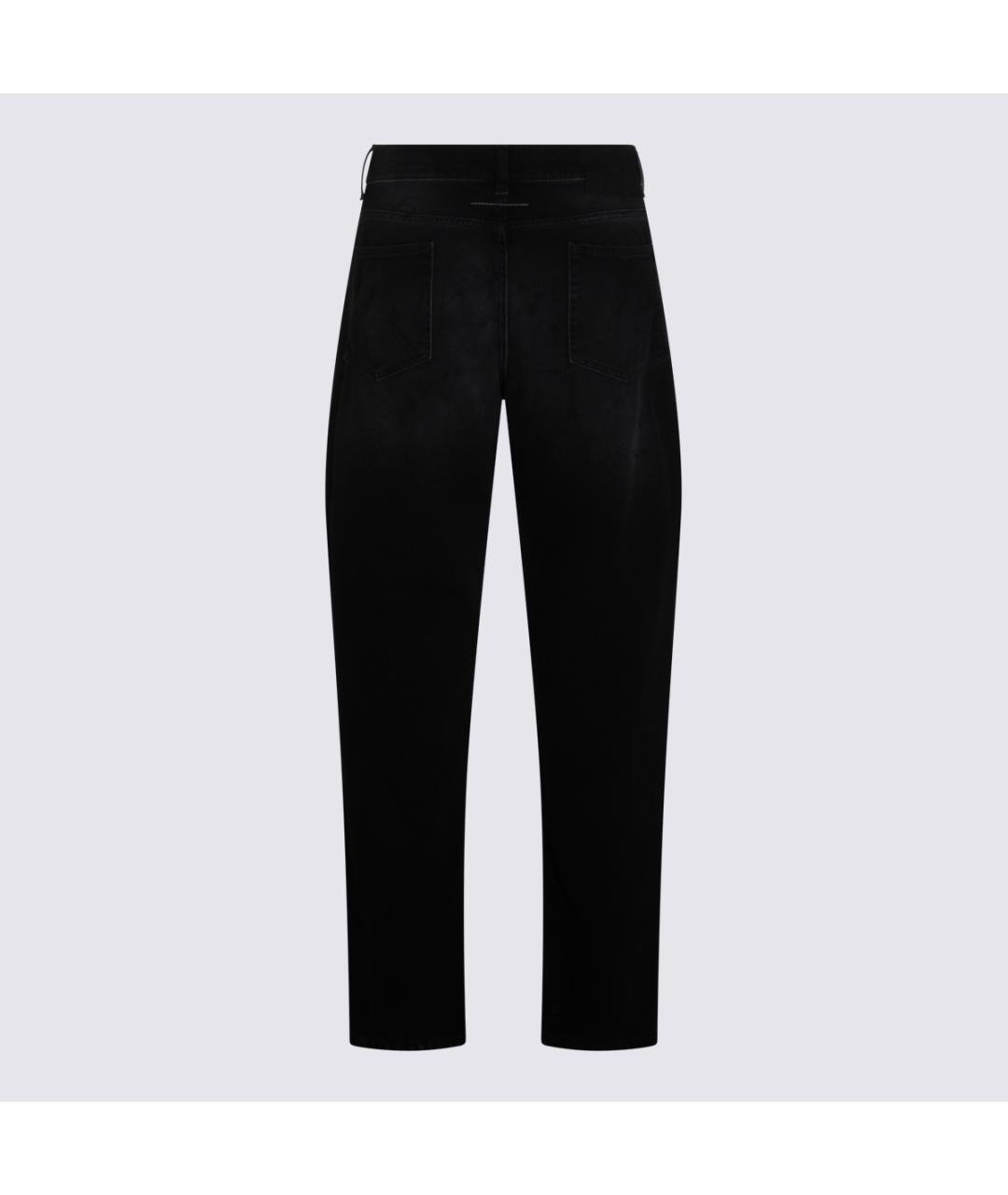 MM6 MAISON MARGIELA Черные хлопковые прямые джинсы, фото 2