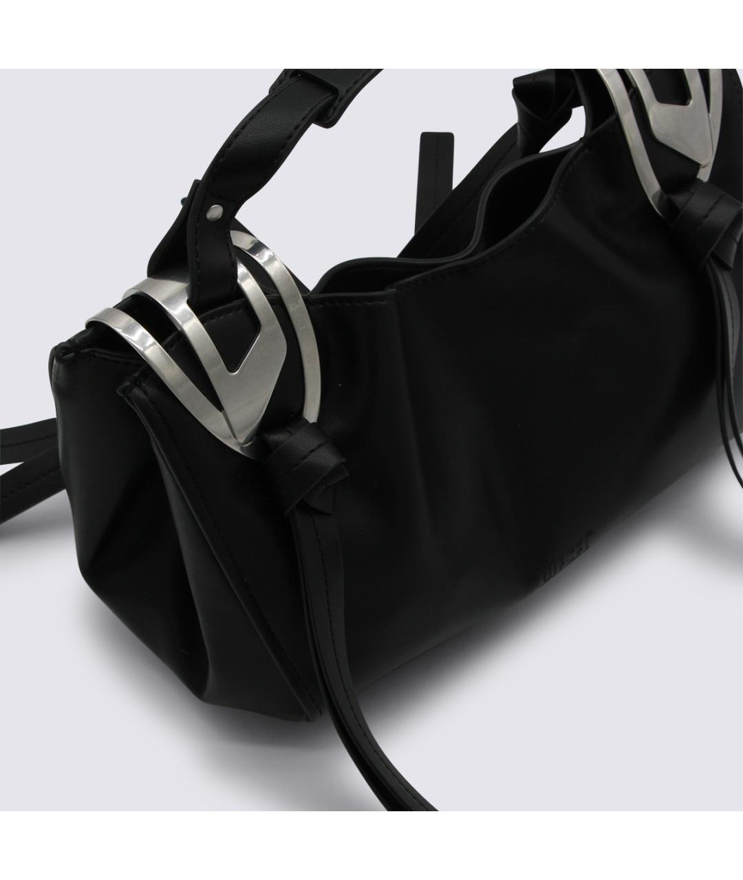 DIESEL Черная сумка через плечо из искусственной кожи, фото 4