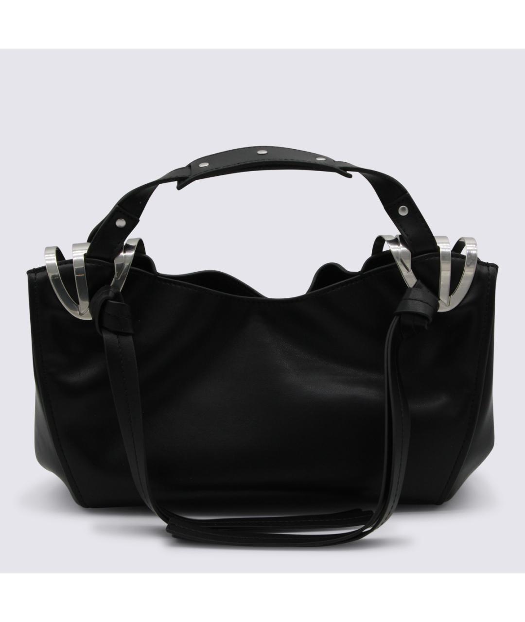 DIESEL Черная сумка через плечо из искусственной кожи, фото 3