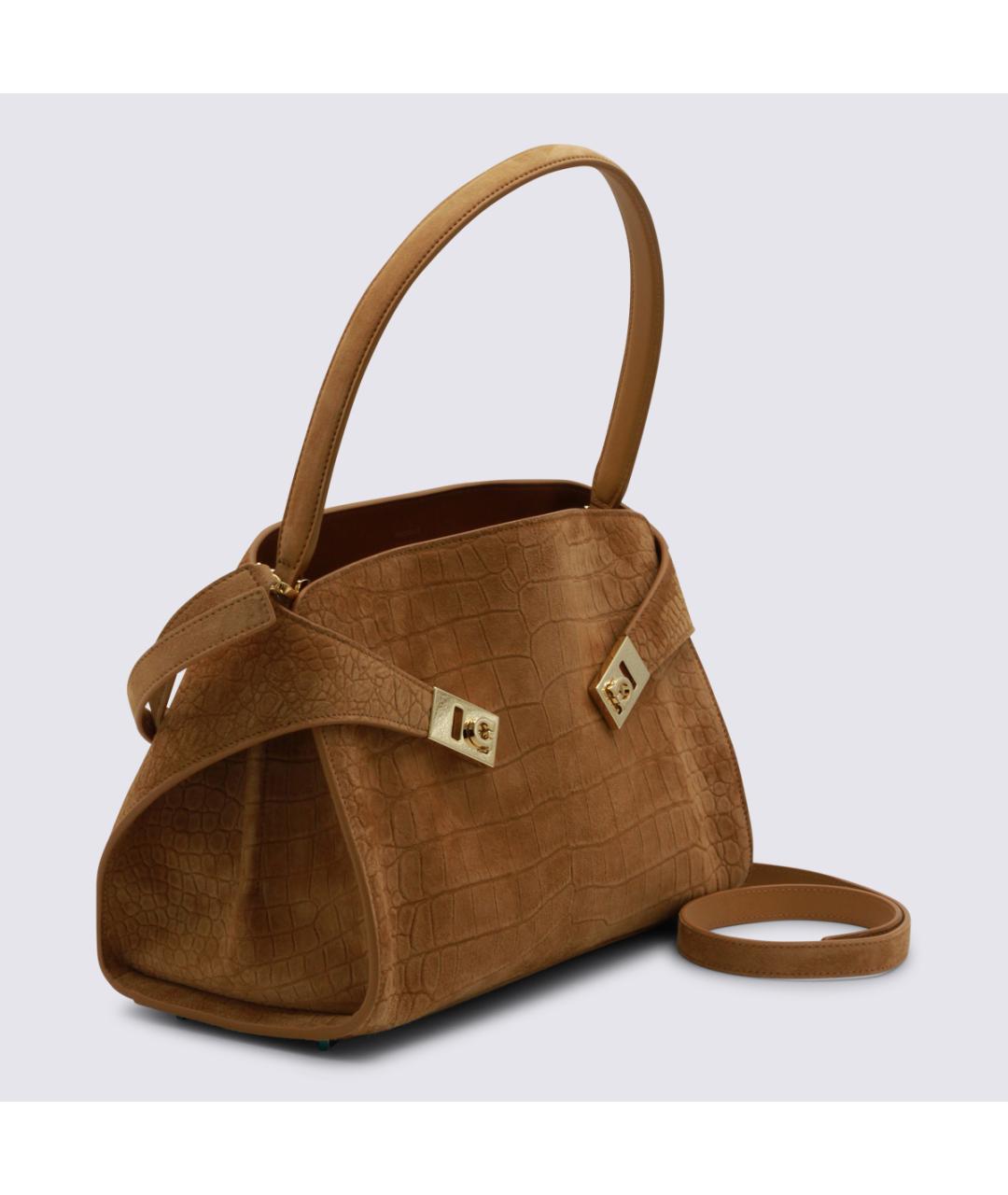 FERRAGAMO Бежевая кожаная сумка тоут, фото 2