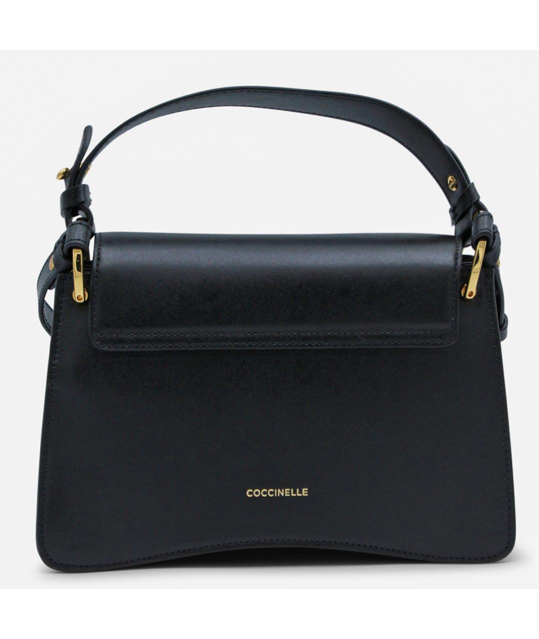 COCCINELLE Черная кожаная сумка с короткими ручками, фото 3