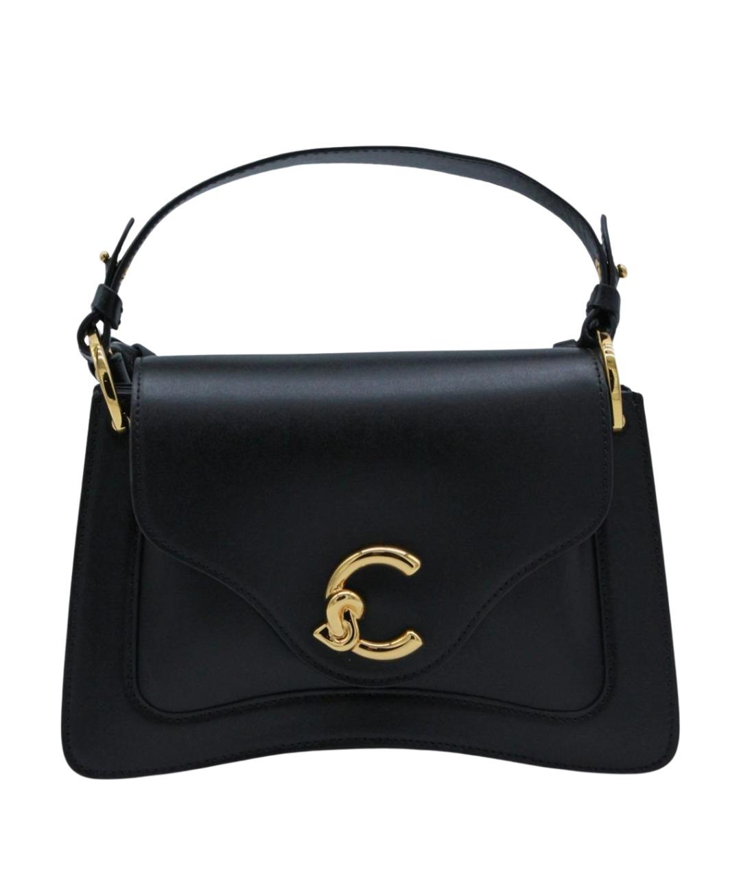 COCCINELLE Черная кожаная сумка с короткими ручками, фото 1