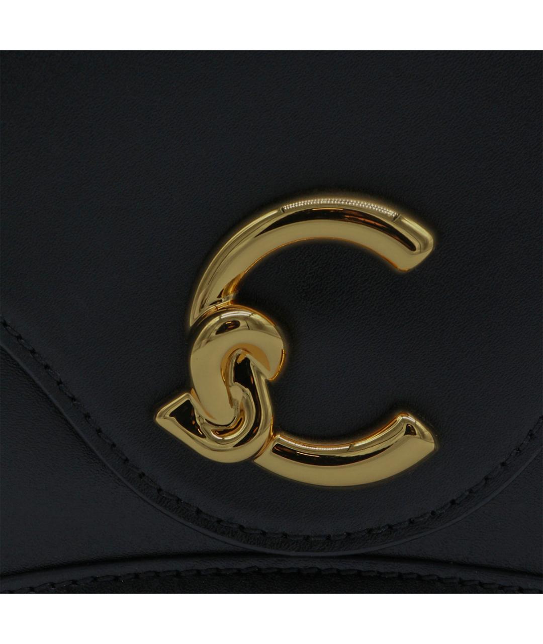 COCCINELLE Черная кожаная сумка с короткими ручками, фото 4