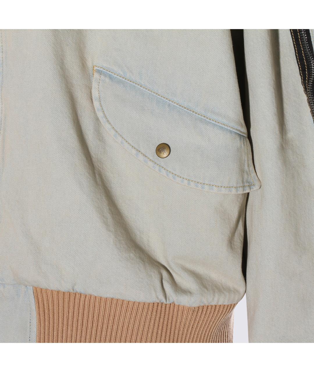 VIVIENNE WESTWOOD Голубая хлопковая куртка, фото 3