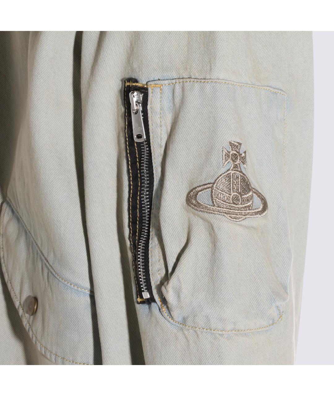 VIVIENNE WESTWOOD Голубая хлопковая куртка, фото 4