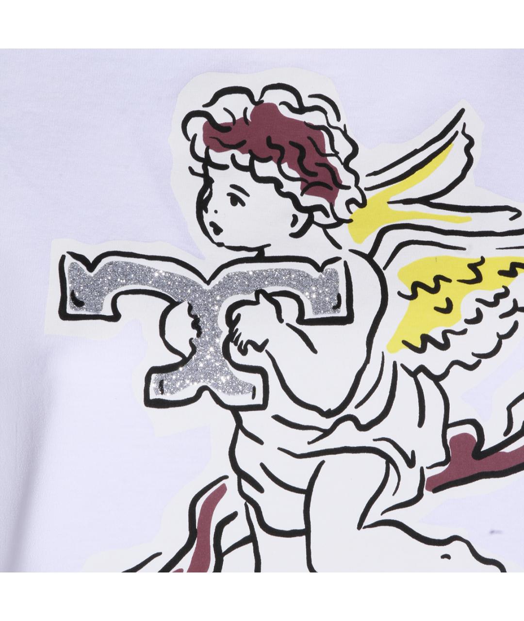 TORY BURCH Белая хлопковая футболка, фото 3