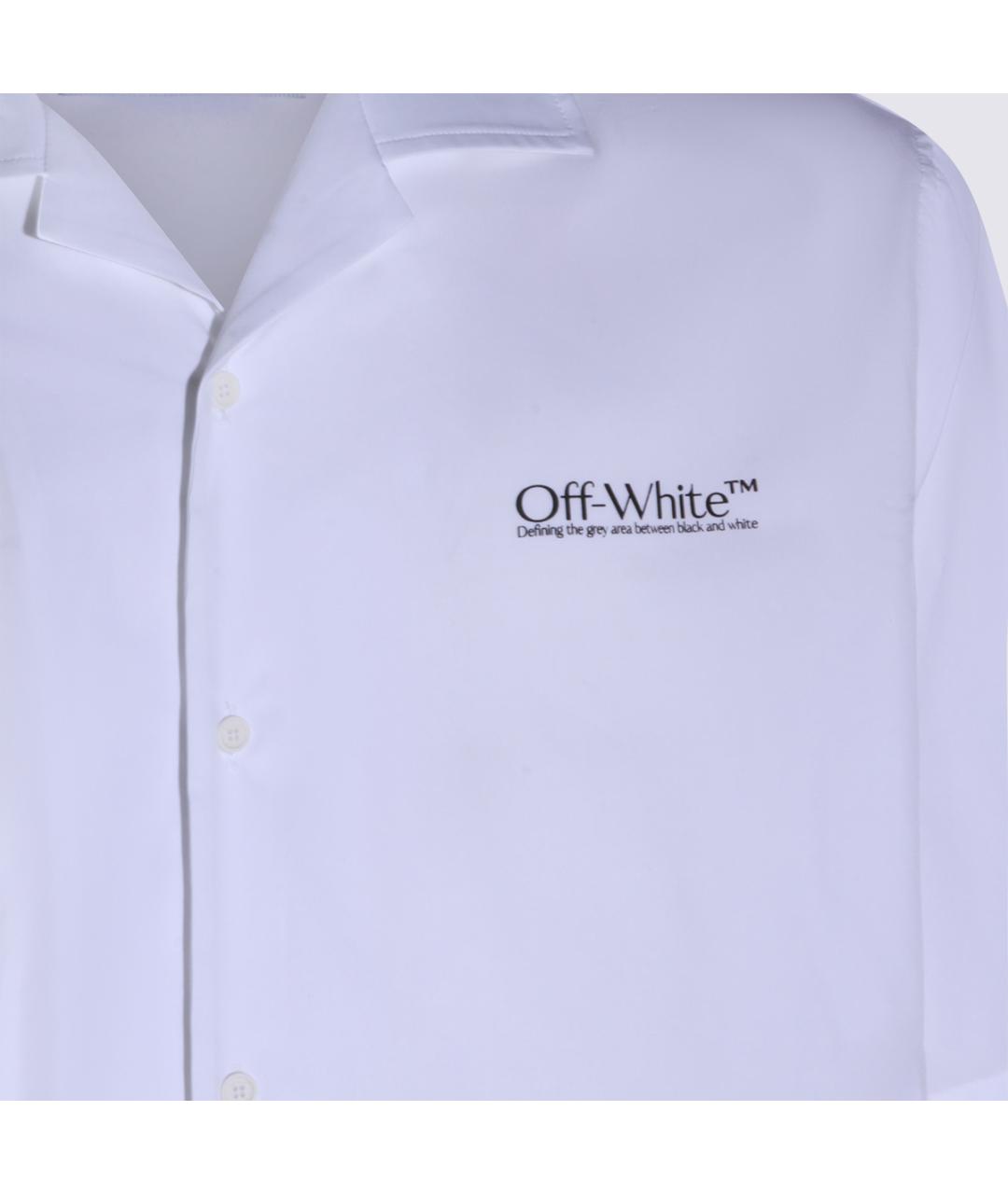 OFF-WHITE Белая хлопковая кэжуал рубашка, фото 3