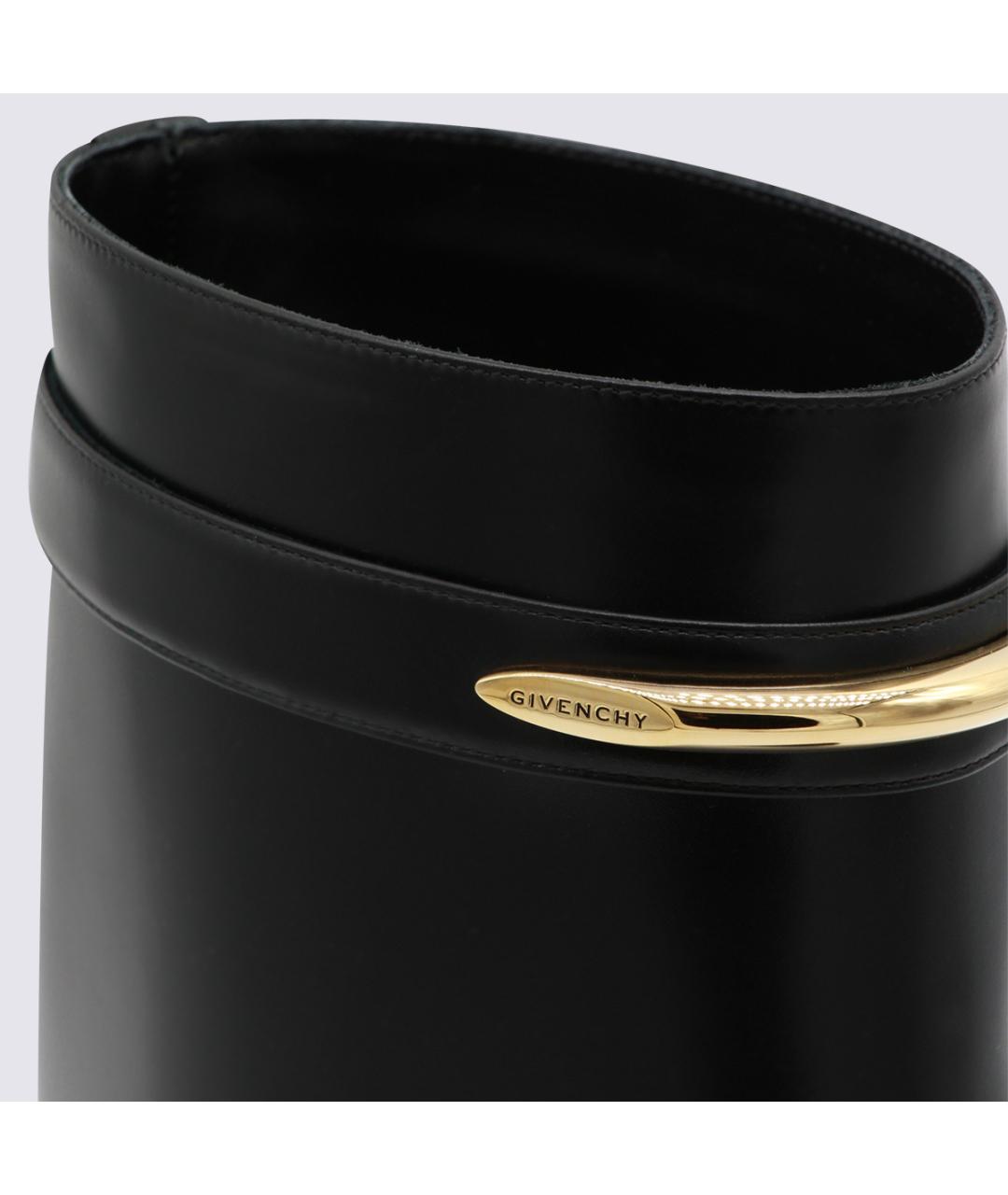 GIVENCHY Черные кожаные сапоги, фото 4
