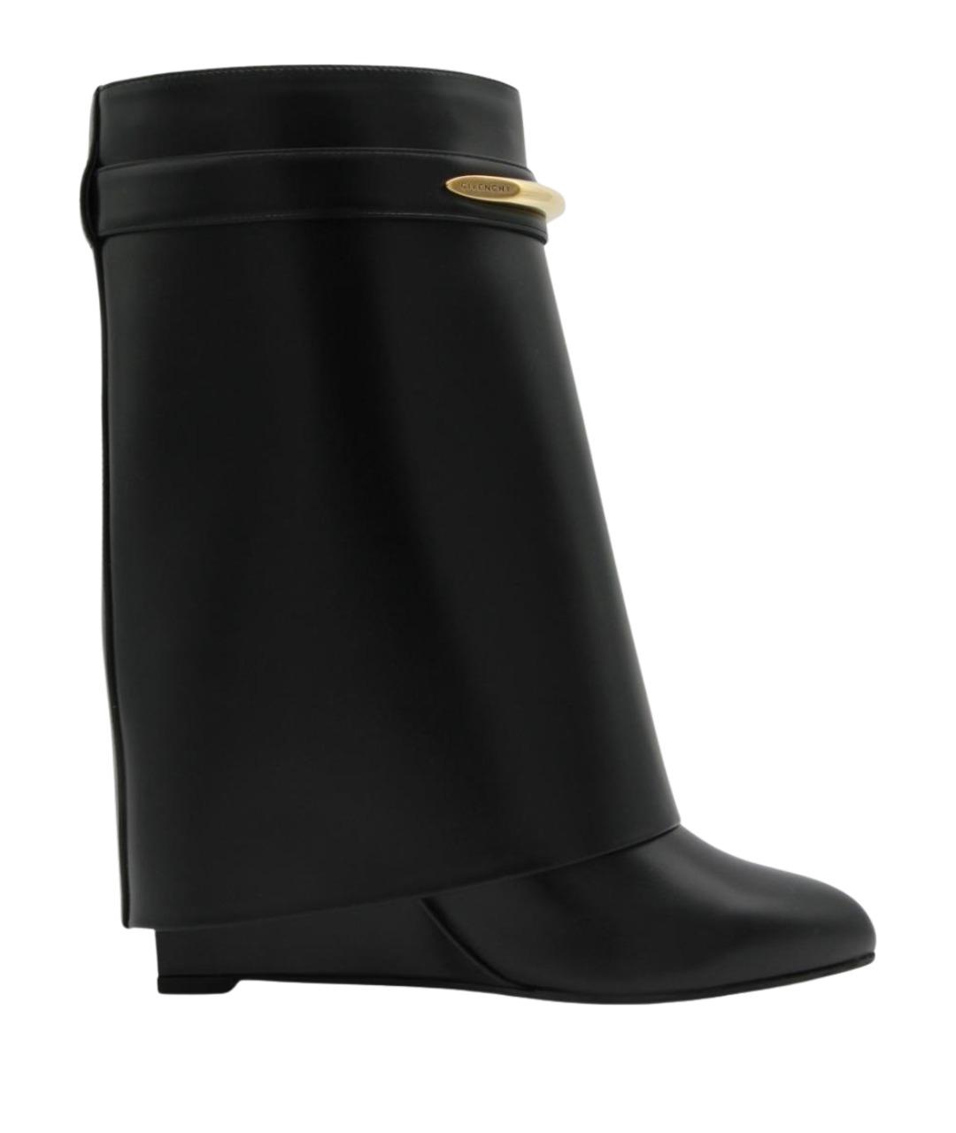 GIVENCHY Черные кожаные сапоги, фото 1