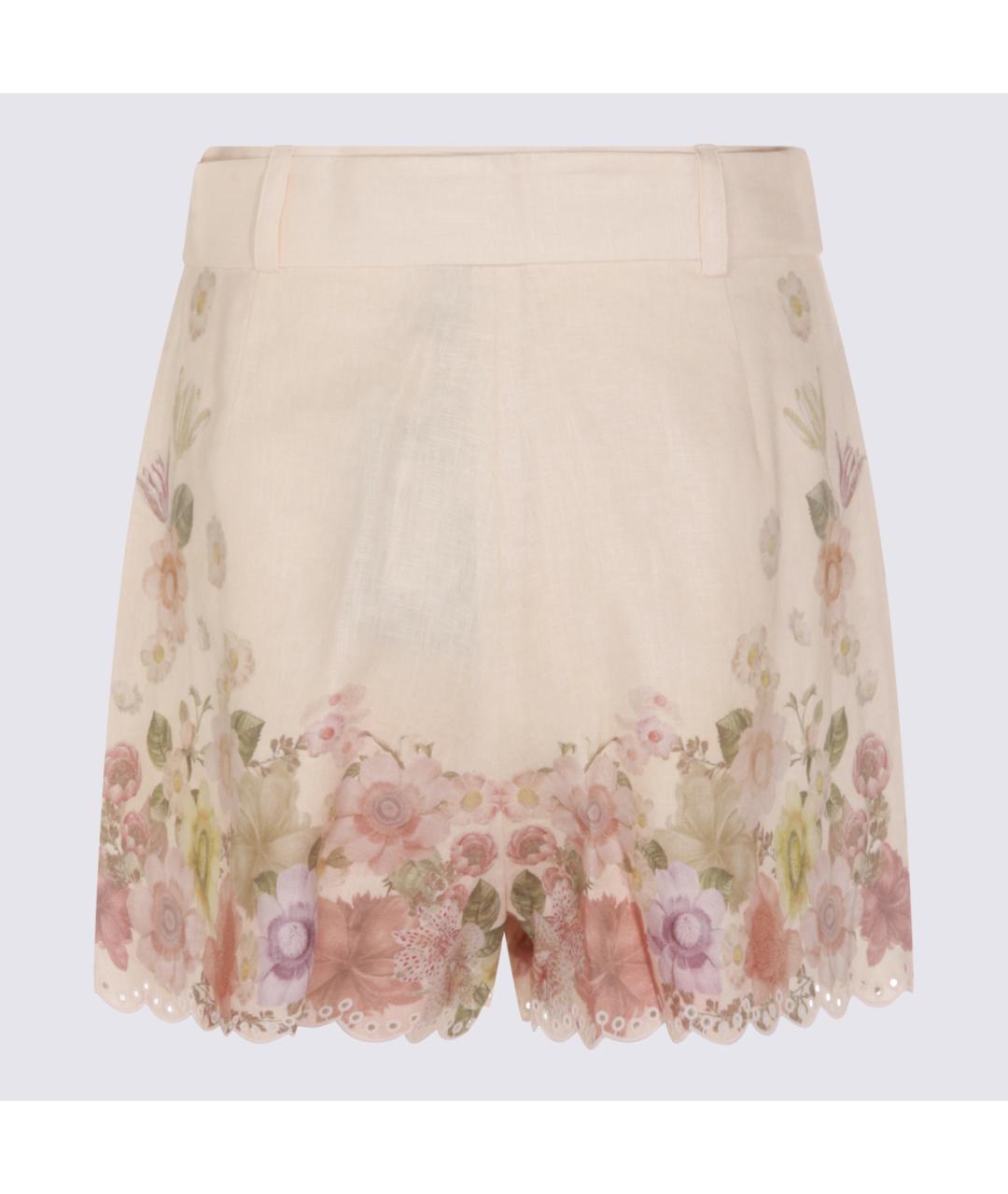 TWIN-SET Мульти льняные шорты, фото 2