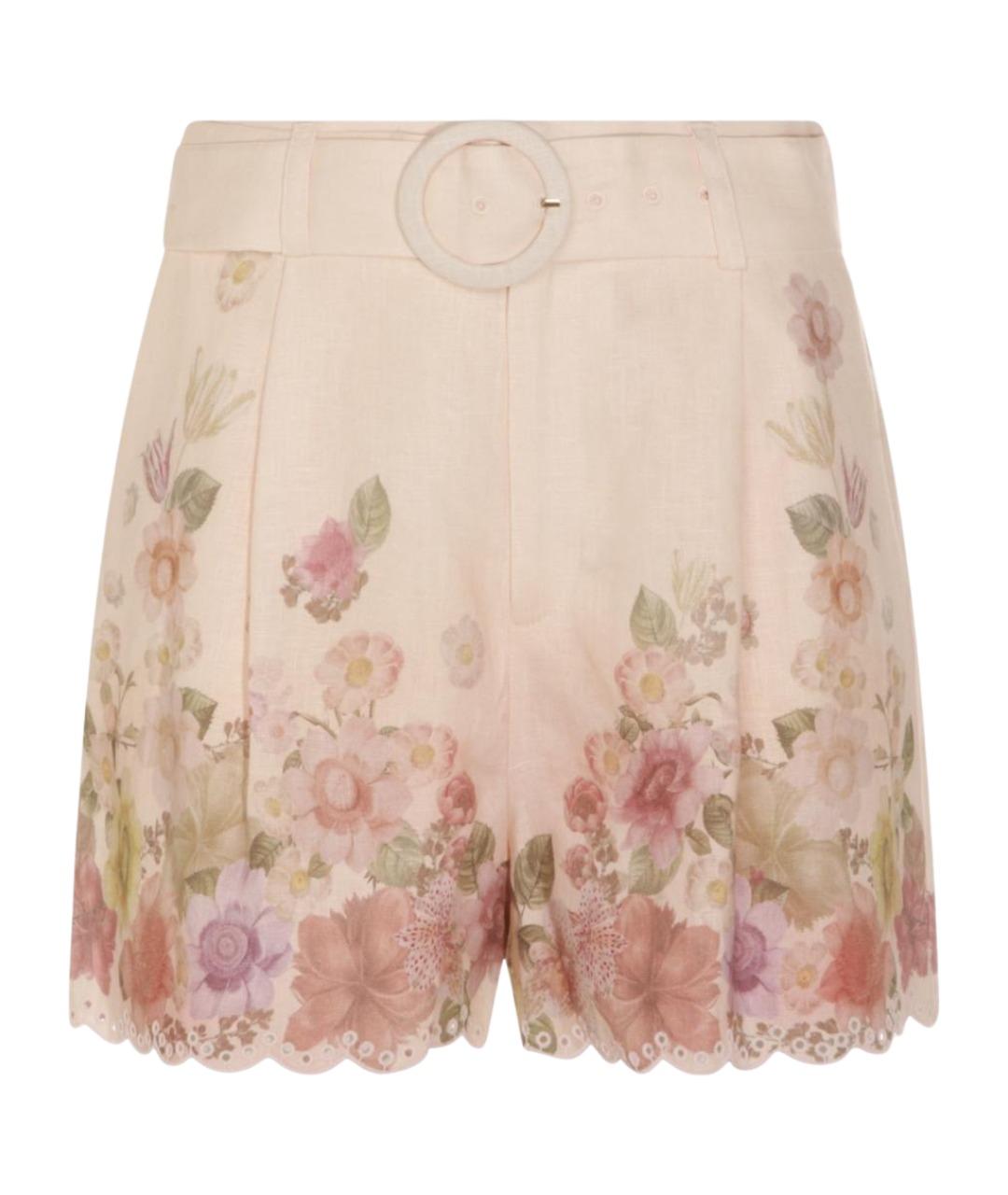 TWIN-SET Мульти льняные шорты, фото 1