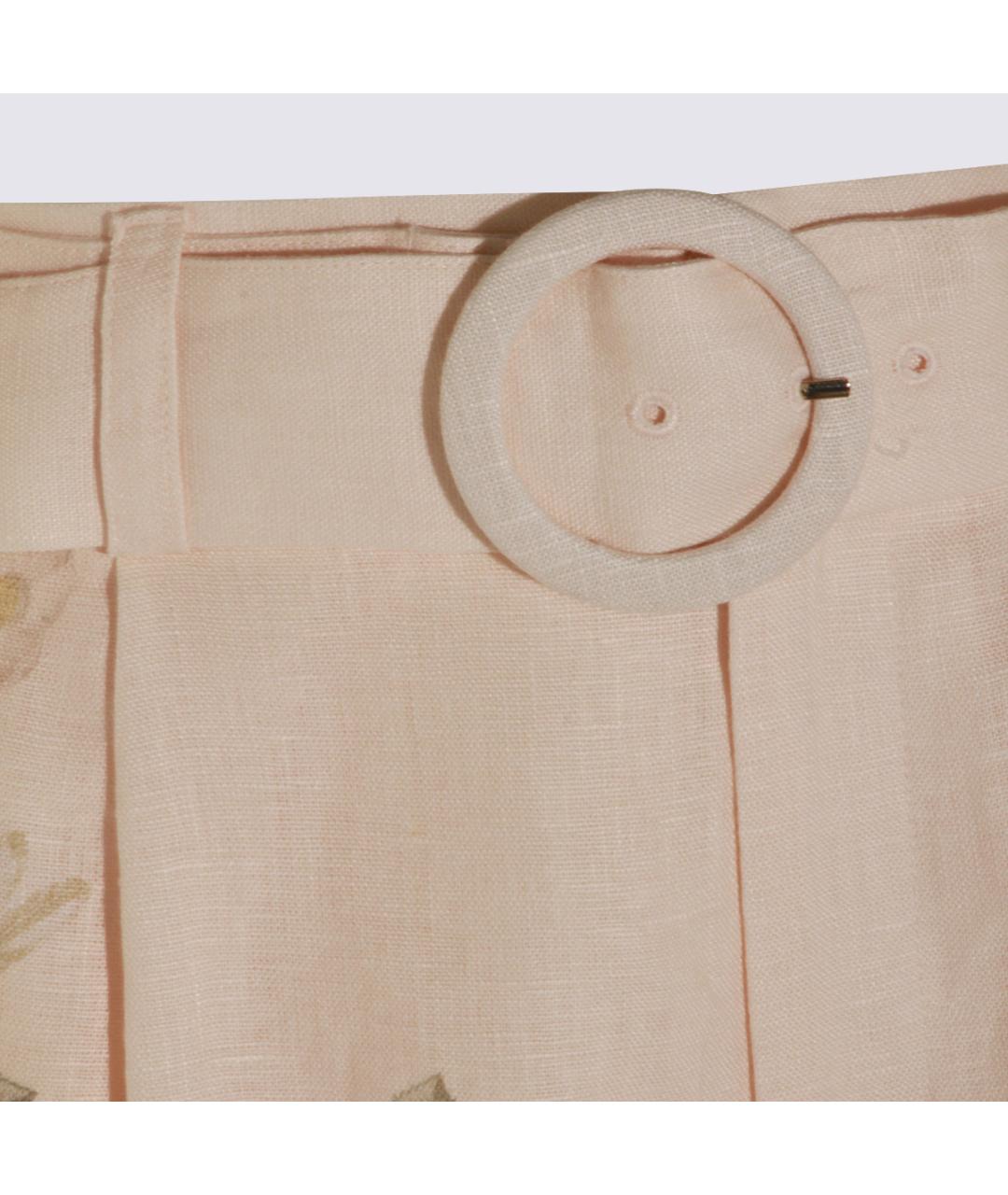 TWIN-SET Мульти льняные шорты, фото 3