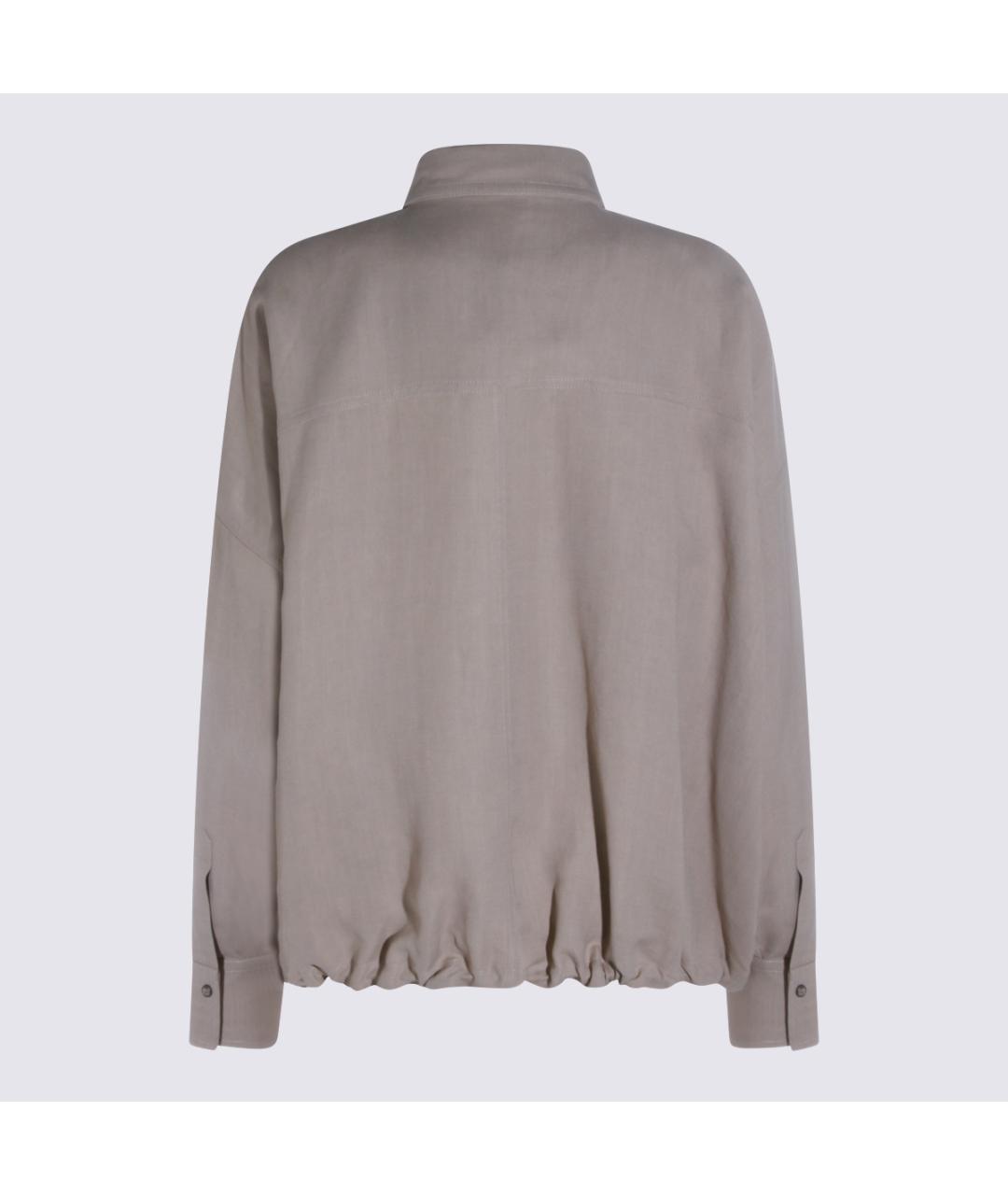BRUNELLO CUCINELLI Бежевая вискозная куртка, фото 2
