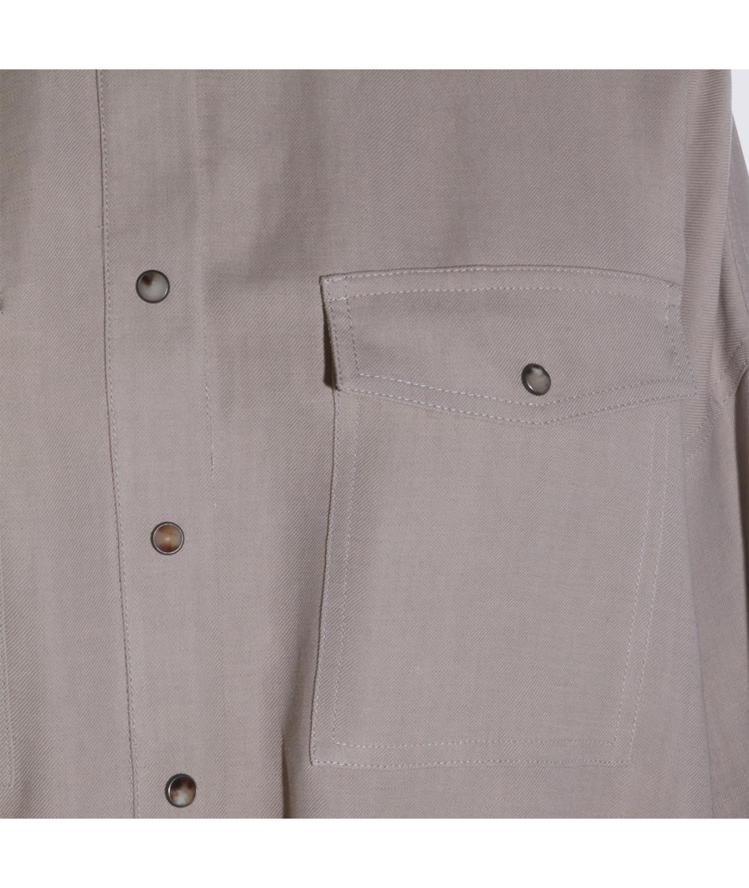 BRUNELLO CUCINELLI Бежевая вискозная куртка, фото 4