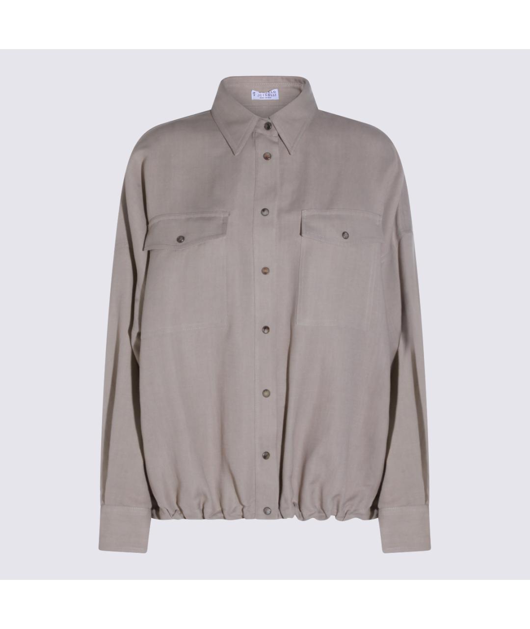 BRUNELLO CUCINELLI Бежевая вискозная куртка, фото 5