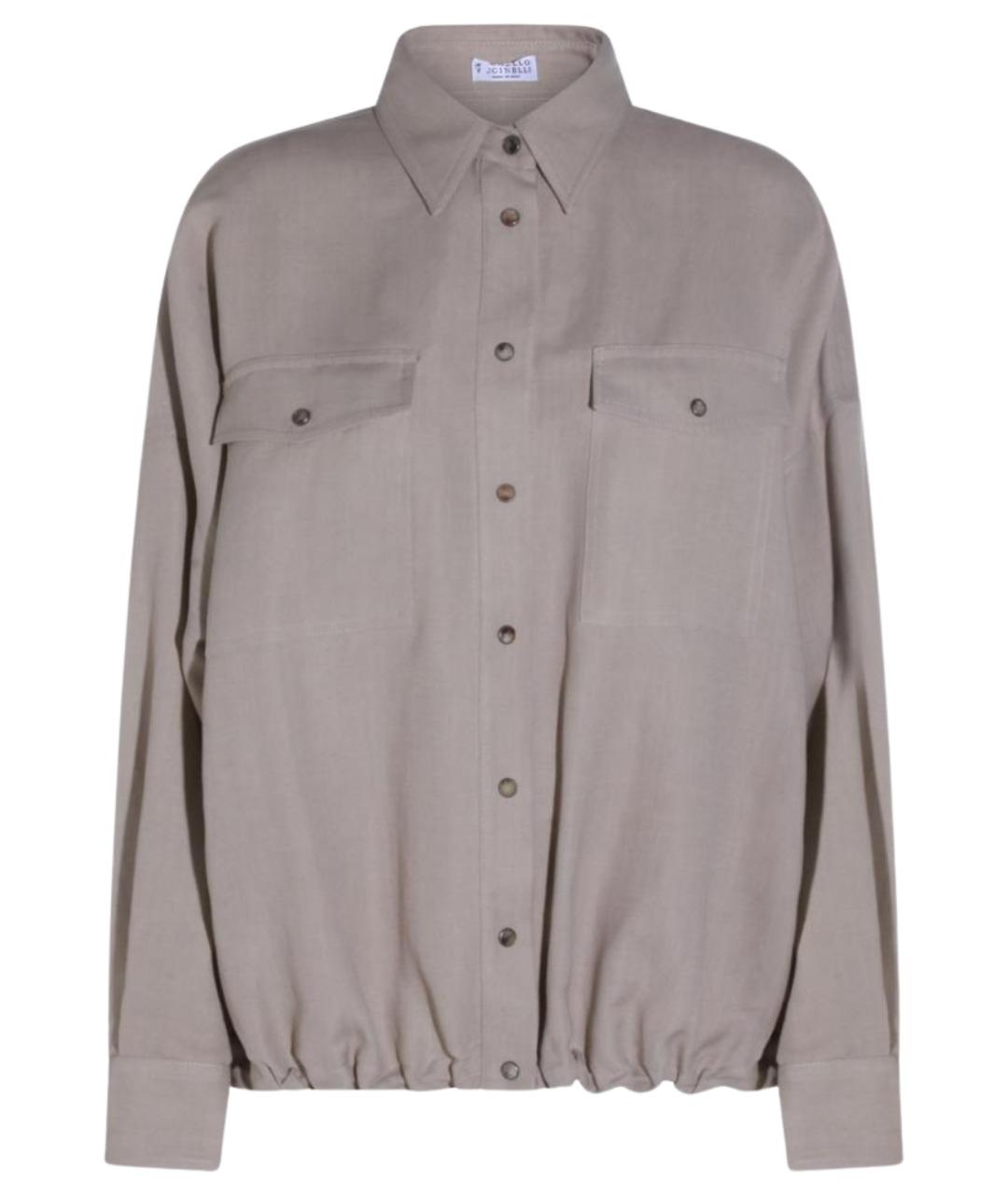 BRUNELLO CUCINELLI Бежевая вискозная куртка, фото 1