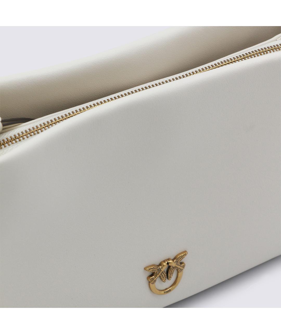 PINKO Белая кожаная сумка через плечо, фото 4