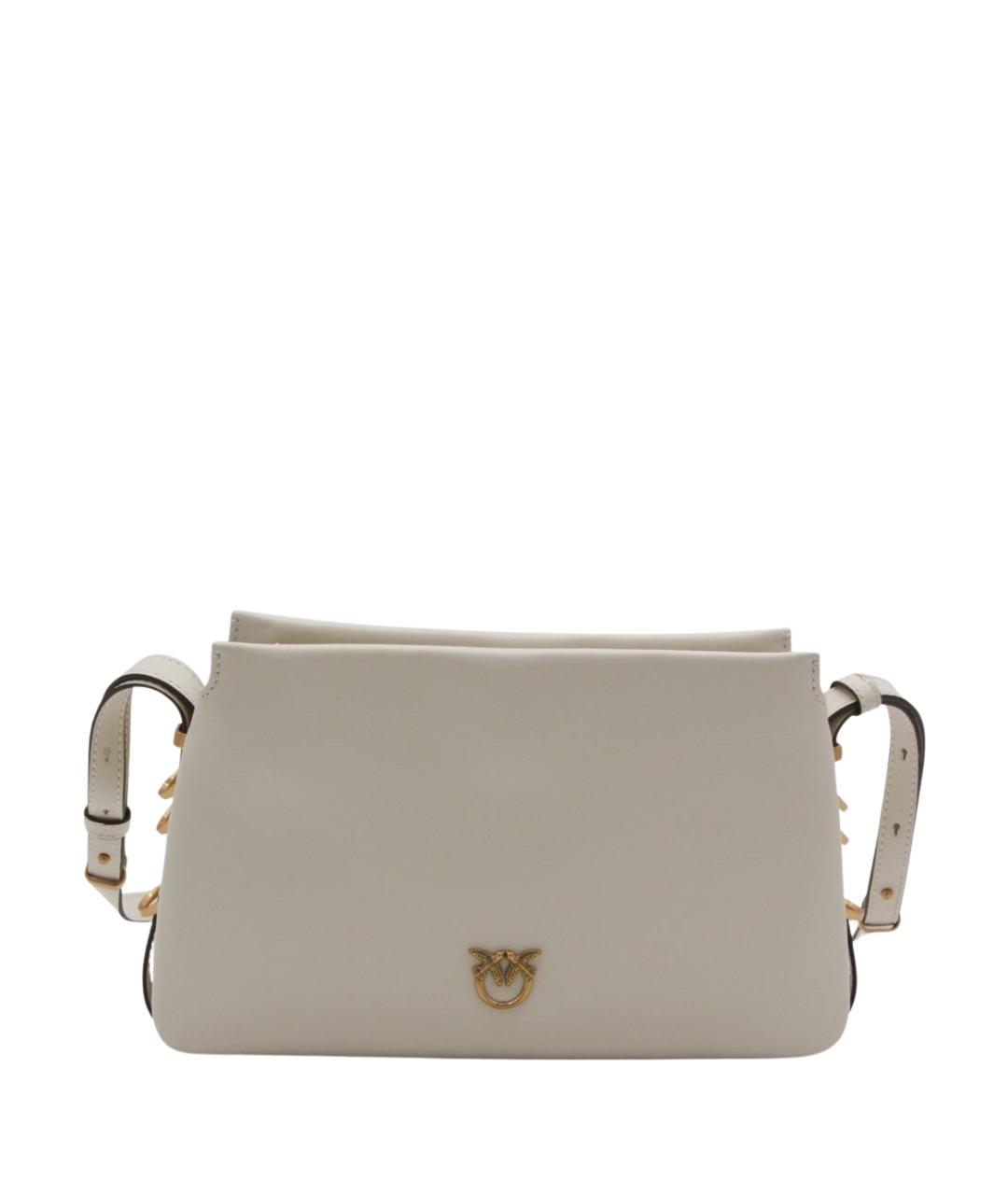 PINKO Белая кожаная сумка через плечо, фото 1