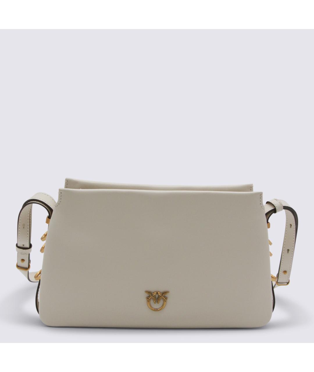 PINKO Белая кожаная сумка через плечо, фото 5