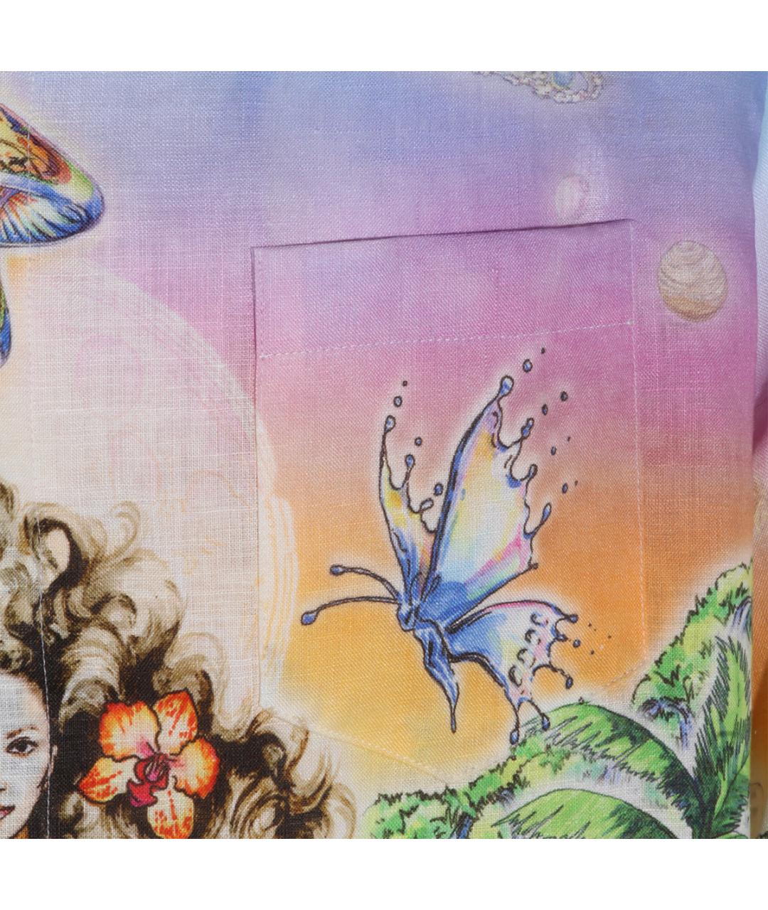 CASABLANCA Белая льняная кэжуал рубашка, фото 3