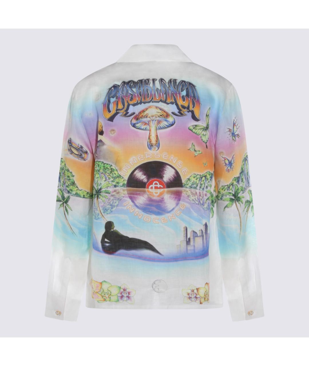 CASABLANCA Белая льняная кэжуал рубашка, фото 2