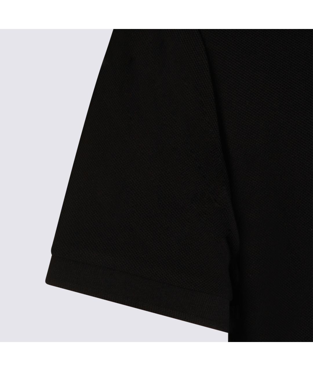 Ami Paris Черное хлопковое поло с коротким рукавом, фото 4