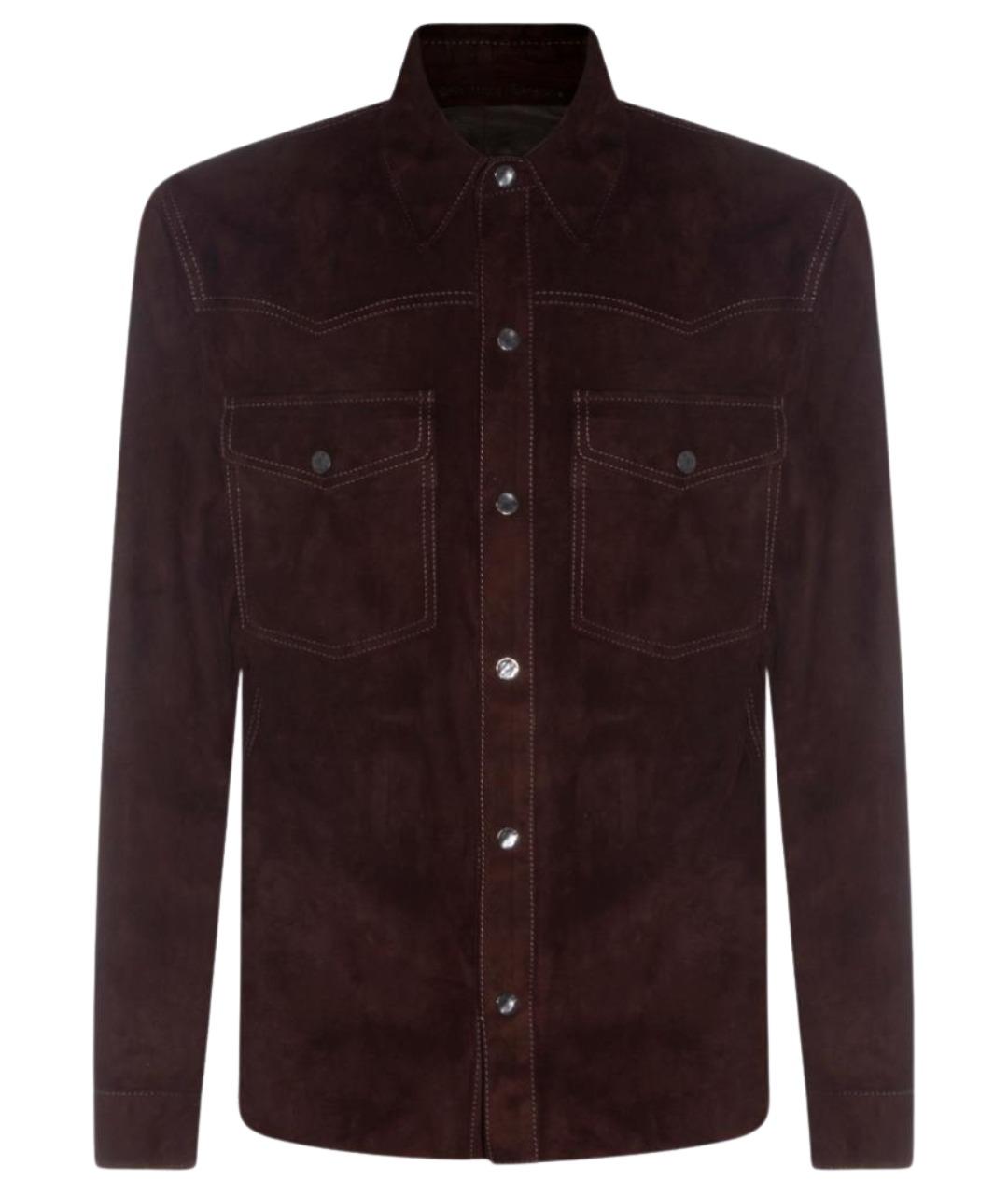 SANTORO Коричневая кожаная куртка, фото 1