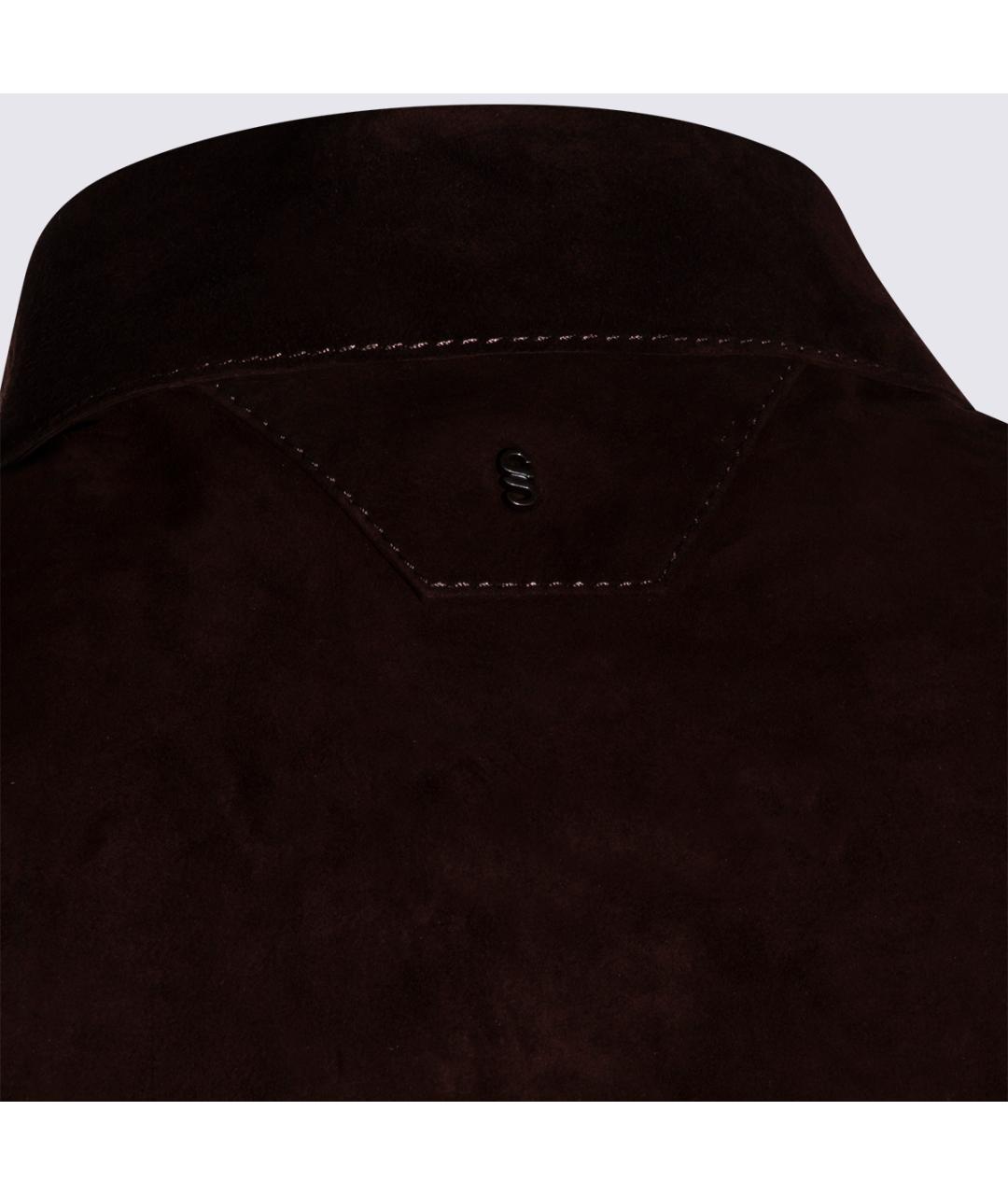 SANTORO Коричневая кожаная куртка, фото 4