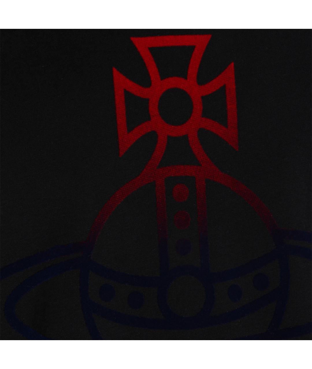 VIVIENNE WESTWOOD Черная хлопковая футболка, фото 3