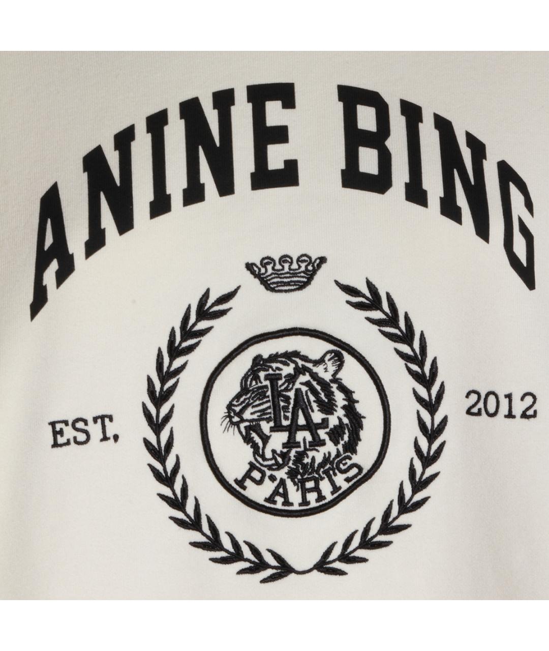 ANINE BING Белый хлопковый джемпер / свитер, фото 3