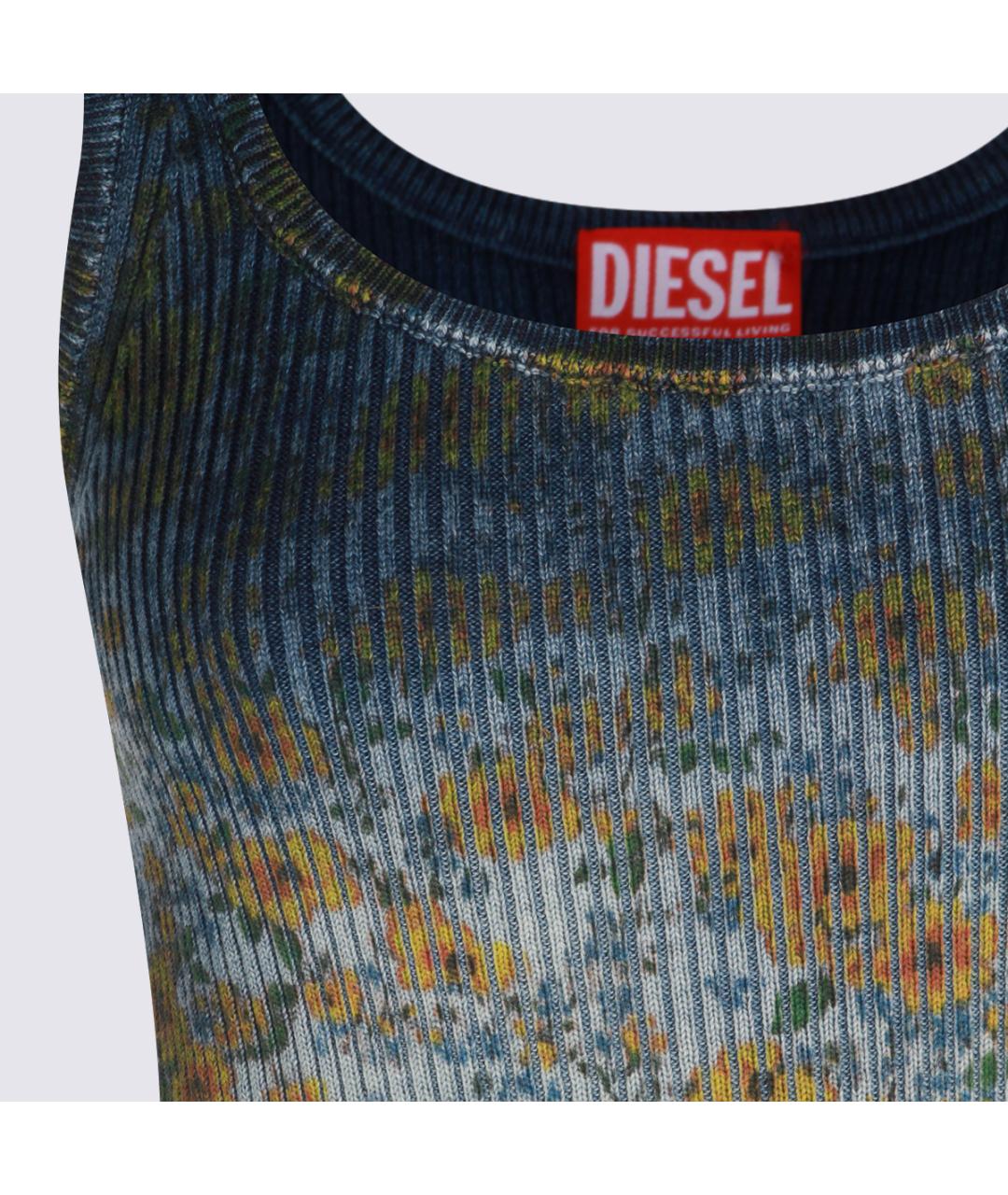 DIESEL Синее хлопковое повседневное платье, фото 3