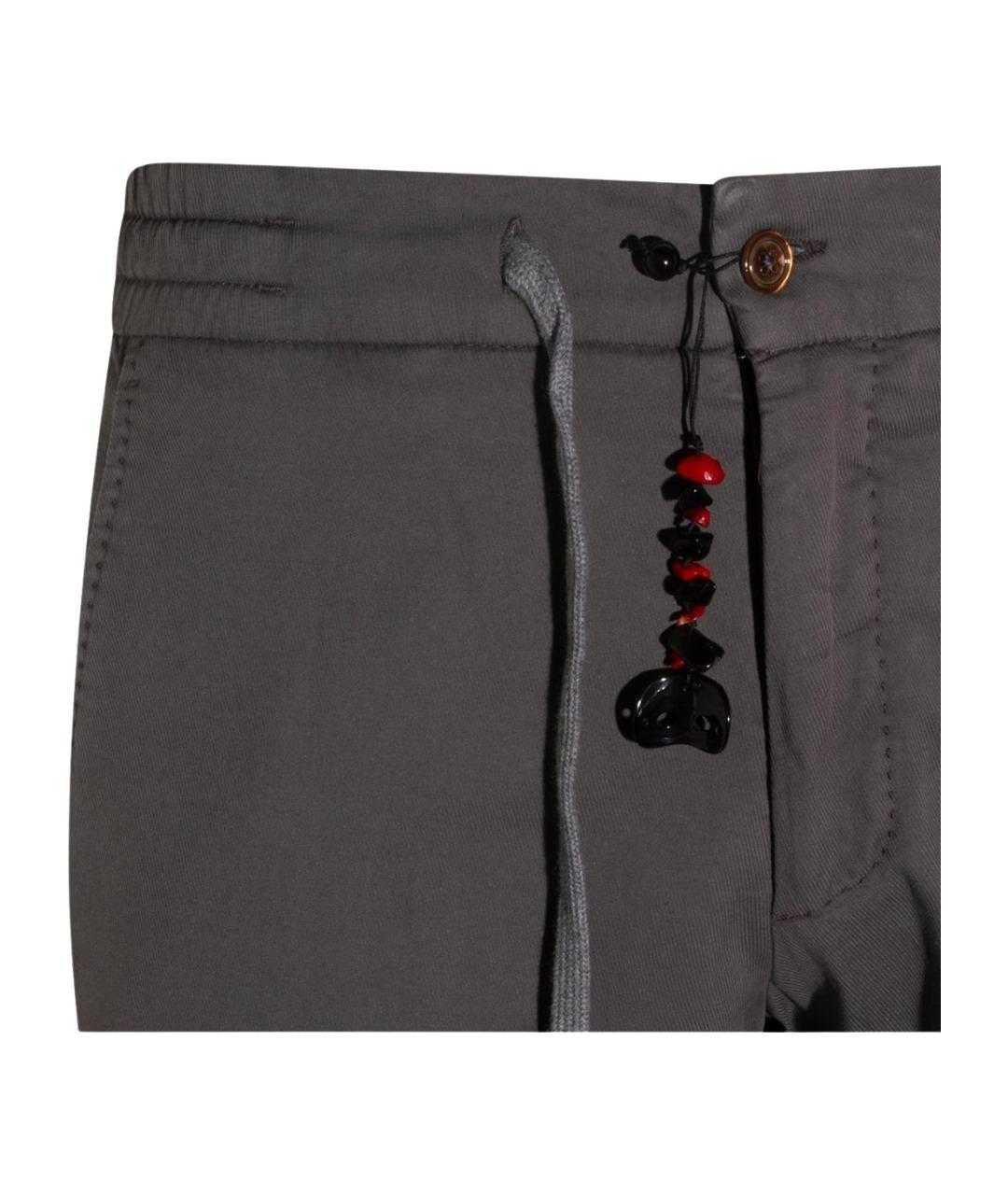 MARCO PESCAROLO Серые хлопковые повседневные брюки, фото 3