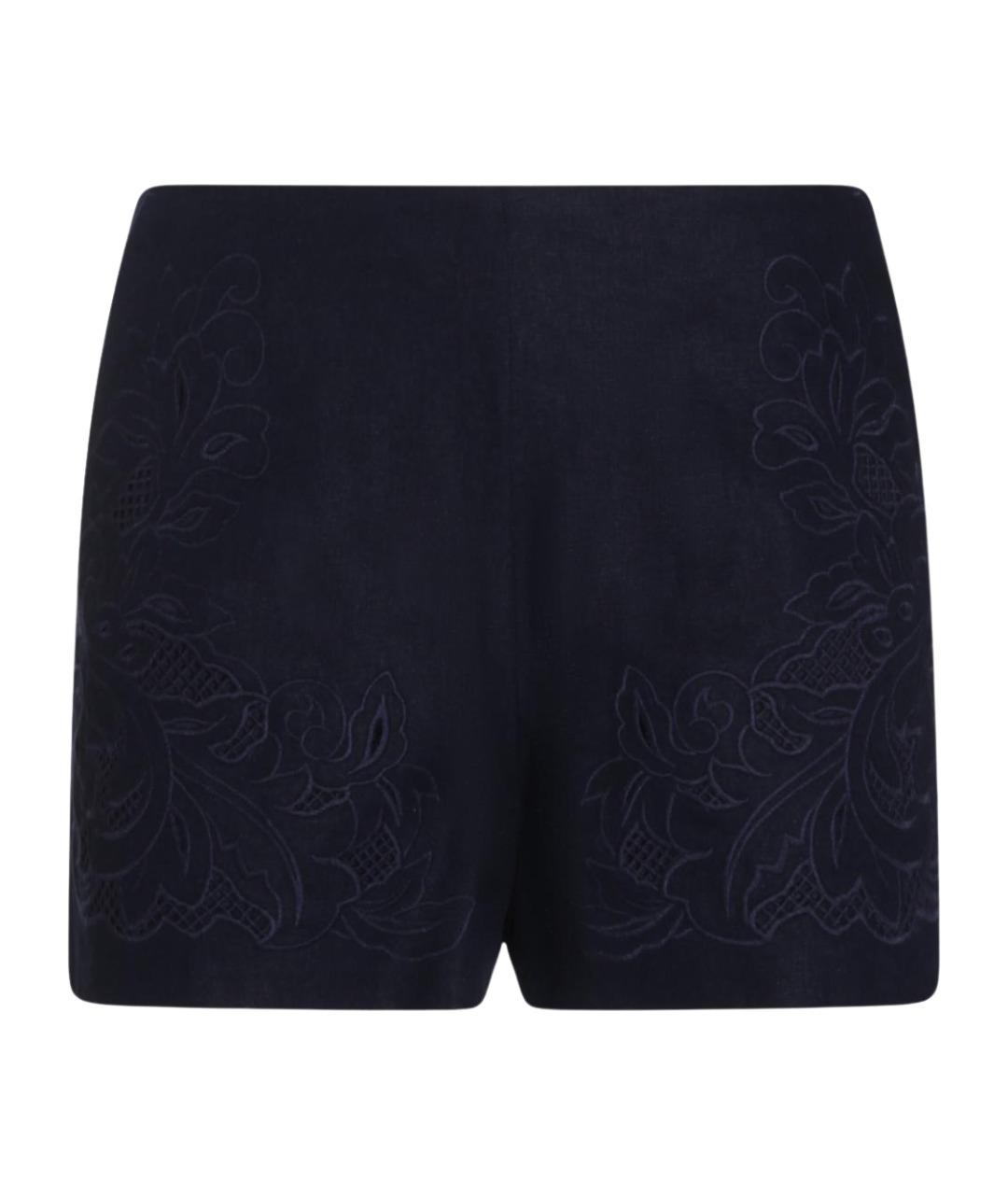 TWIN-SET Синие льняные шорты, фото 1