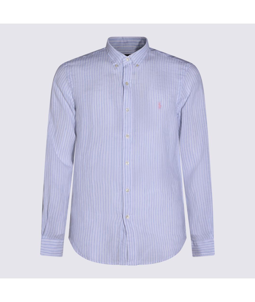 POLO RALPH LAUREN Синяя льняная кэжуал рубашка, фото 5