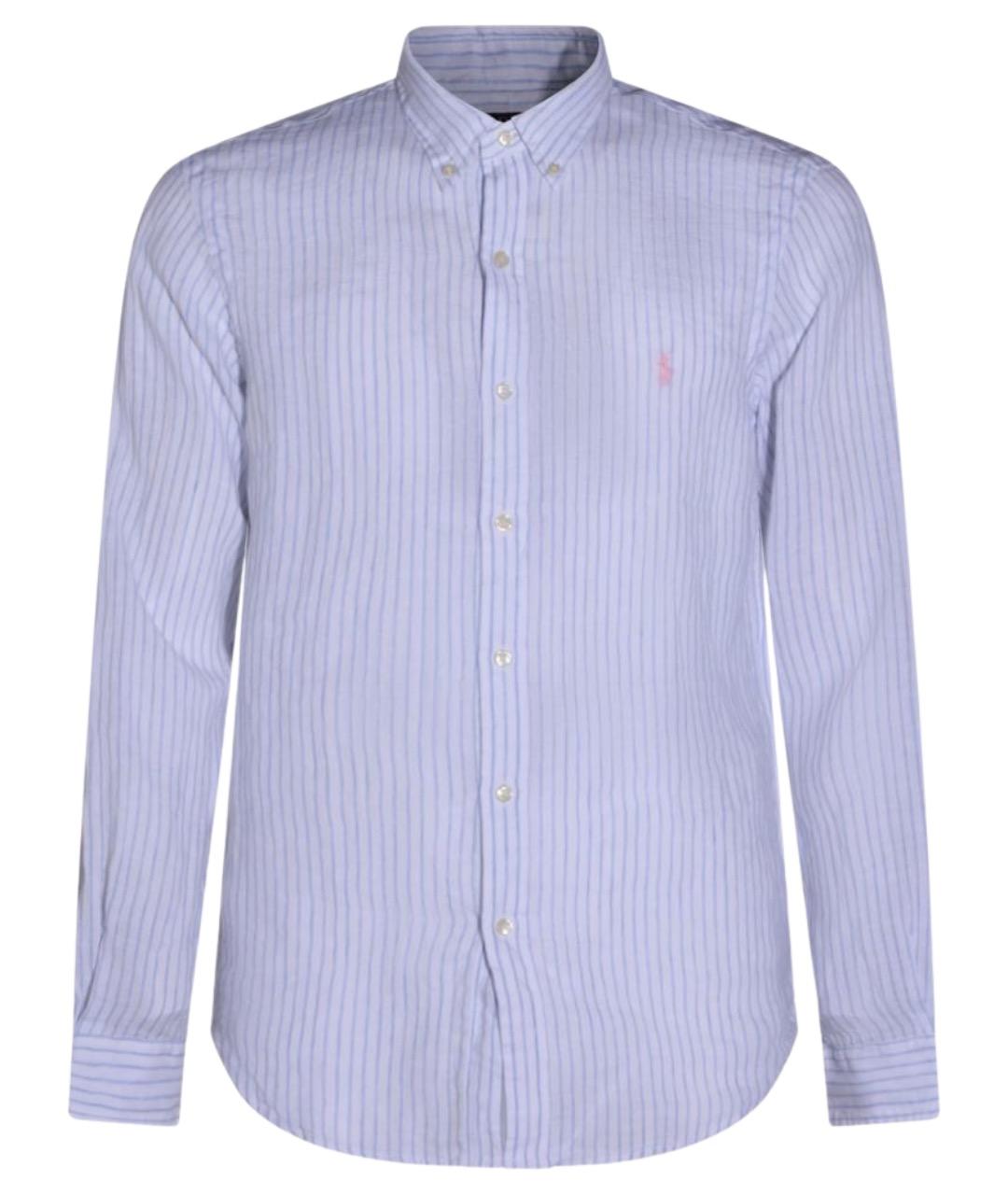 POLO RALPH LAUREN Синяя льняная кэжуал рубашка, фото 1