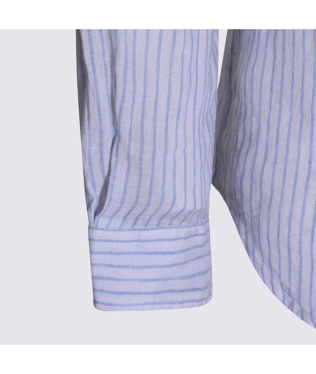 POLO RALPH LAUREN Синяя льняная кэжуал рубашка, фото 4