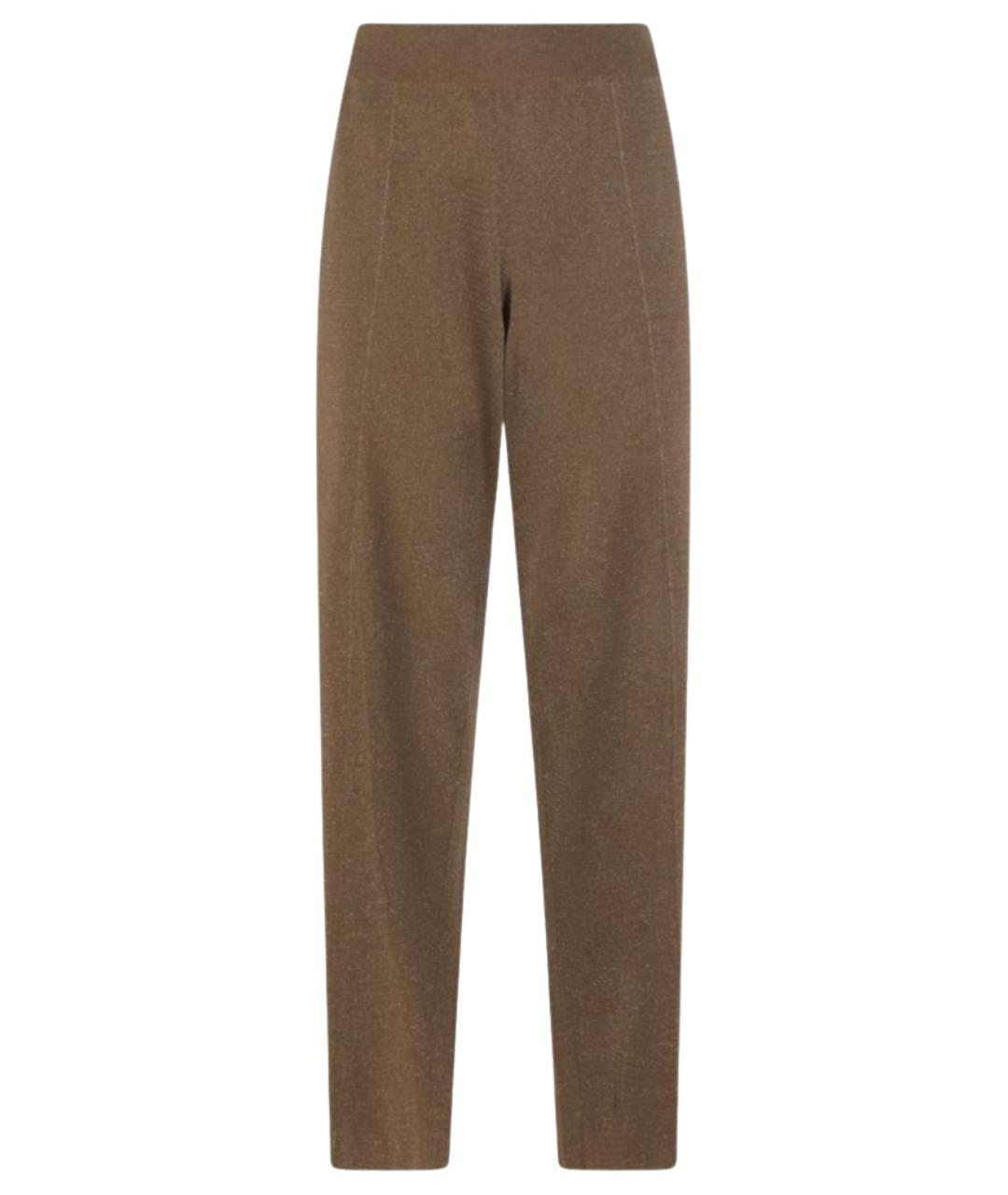 FABIANA FILIPPI Коричневые вискозные прямые брюки, фото 1