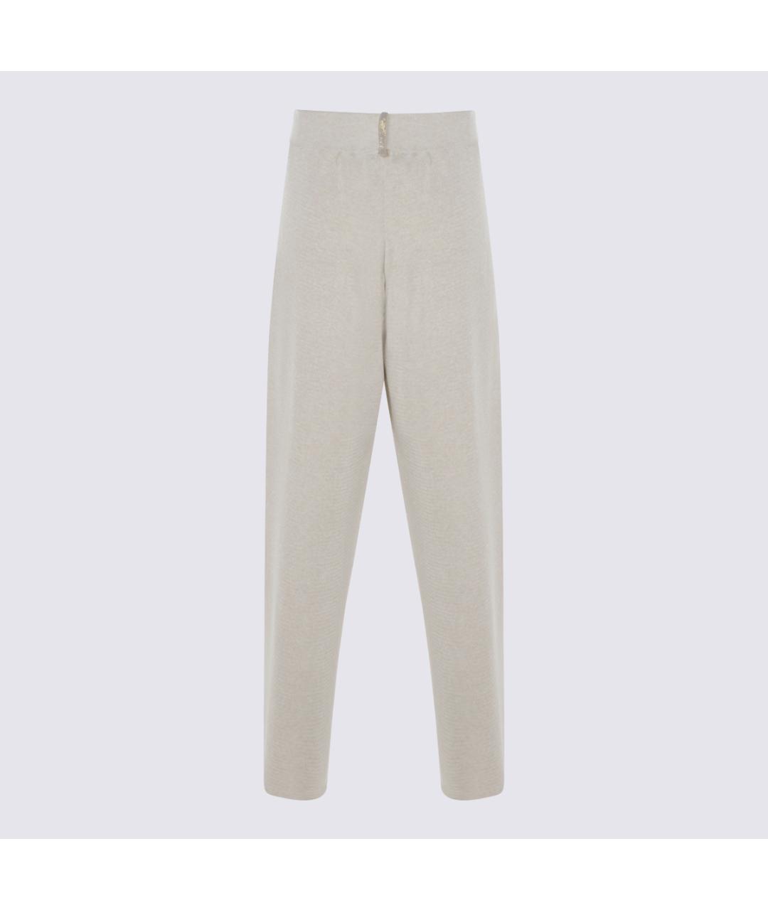 FABIANA FILIPPI Бежевые вискозные прямые брюки, фото 2